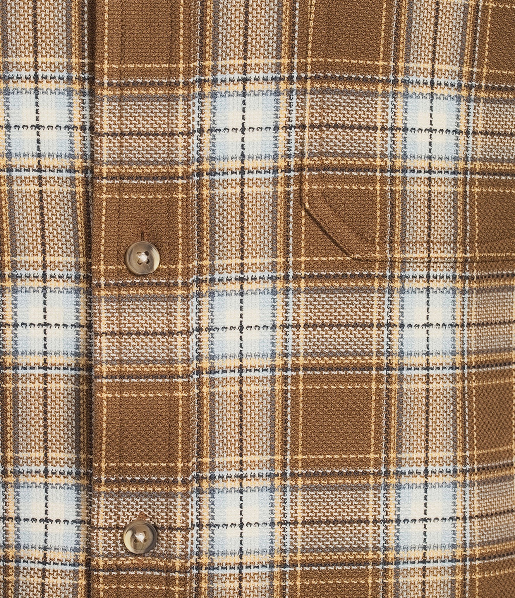 Rowm Long Sleeve Textured Medium Plaid Shirt
