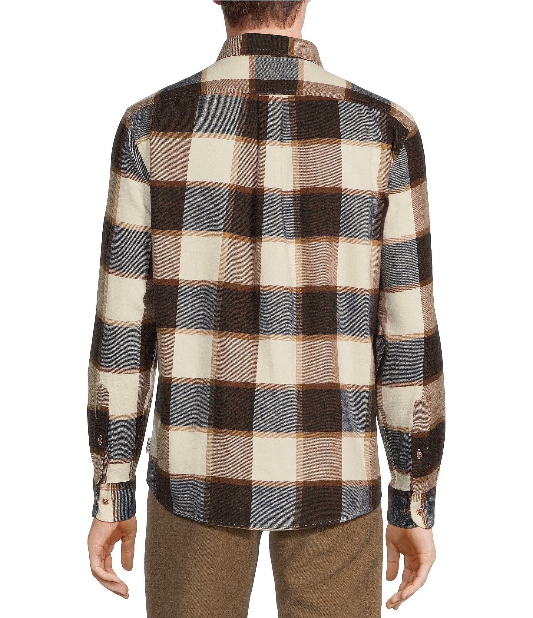 Rowm Nomad Collection Long Sleeve Portuguese Flannel Plaid Shirt