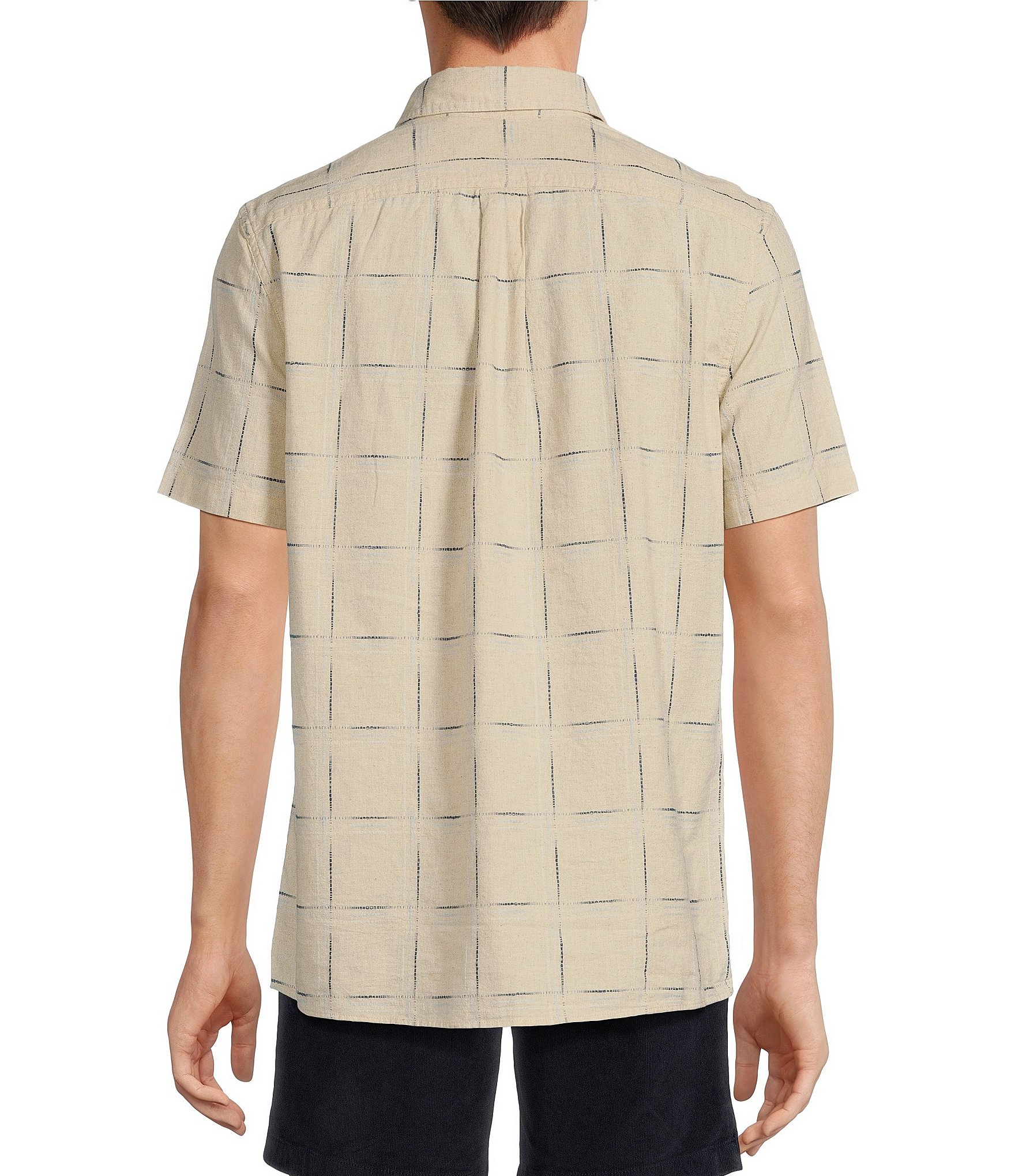 Rowm On The Range Short Sleeve Space Dyed Large Grid Shirt