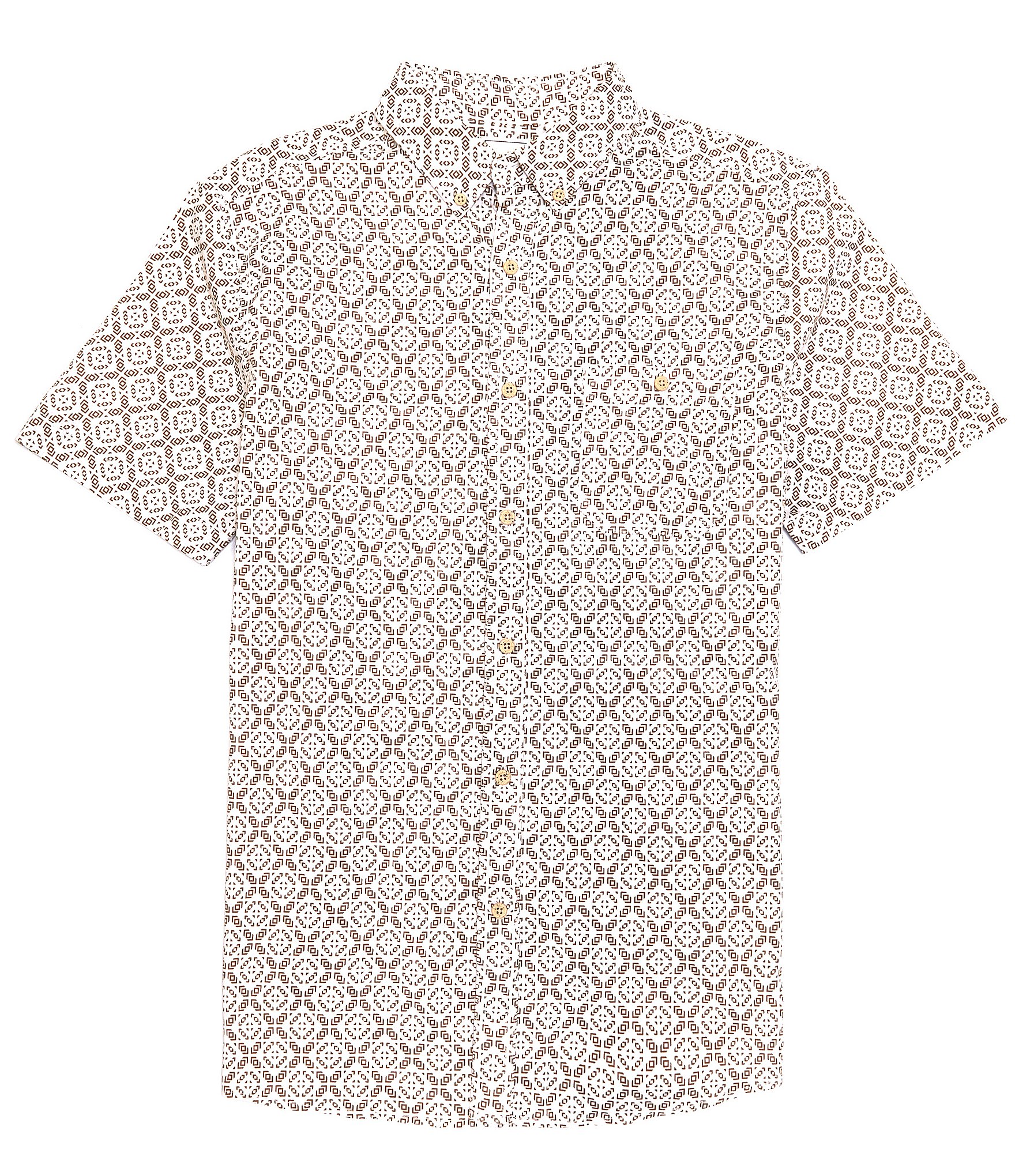 Rowm Short Sleeve Button Down Tile Geometric Print Shirt Dillards