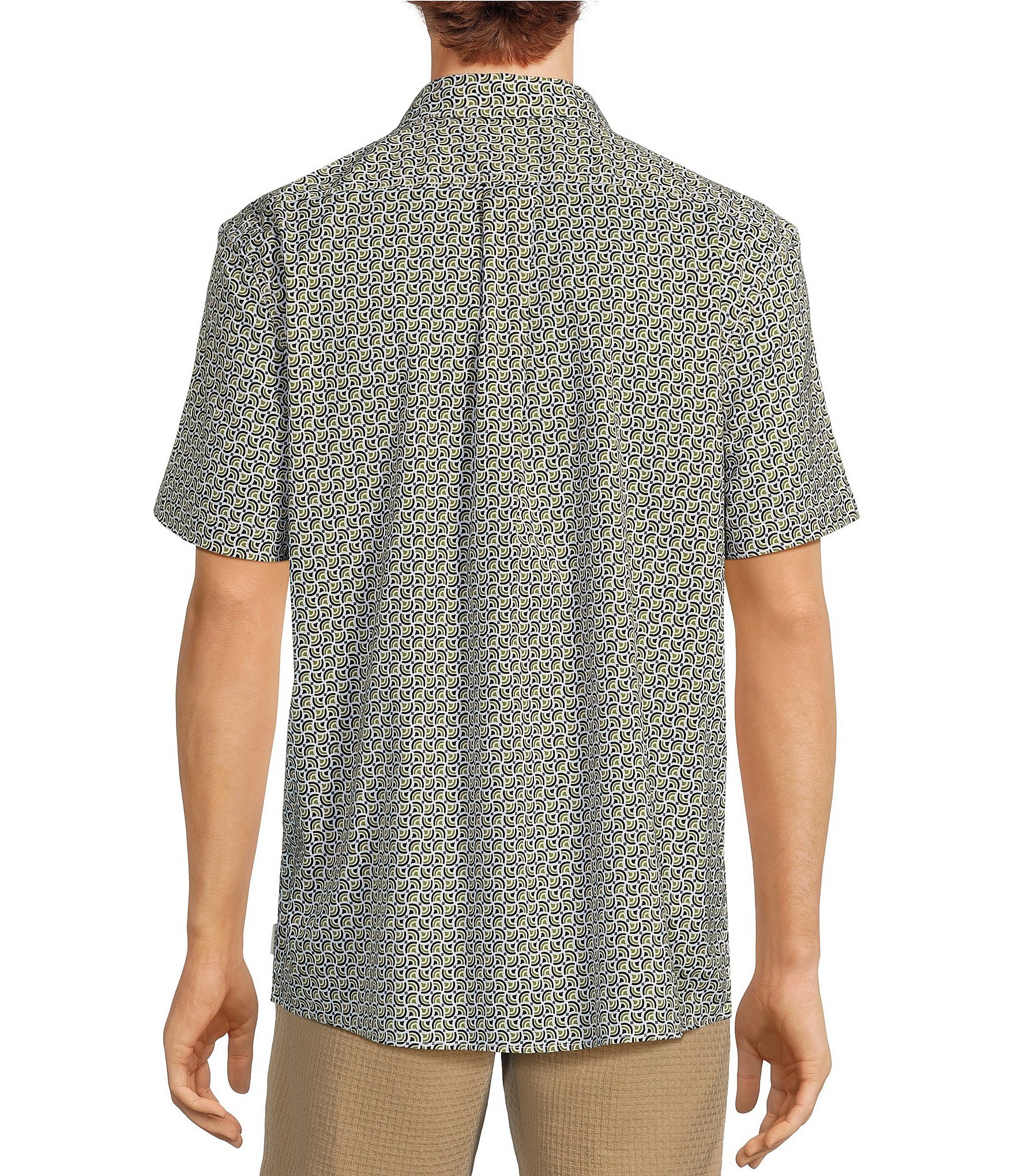 Rowm Short Sleeve Geometric Print Shirt