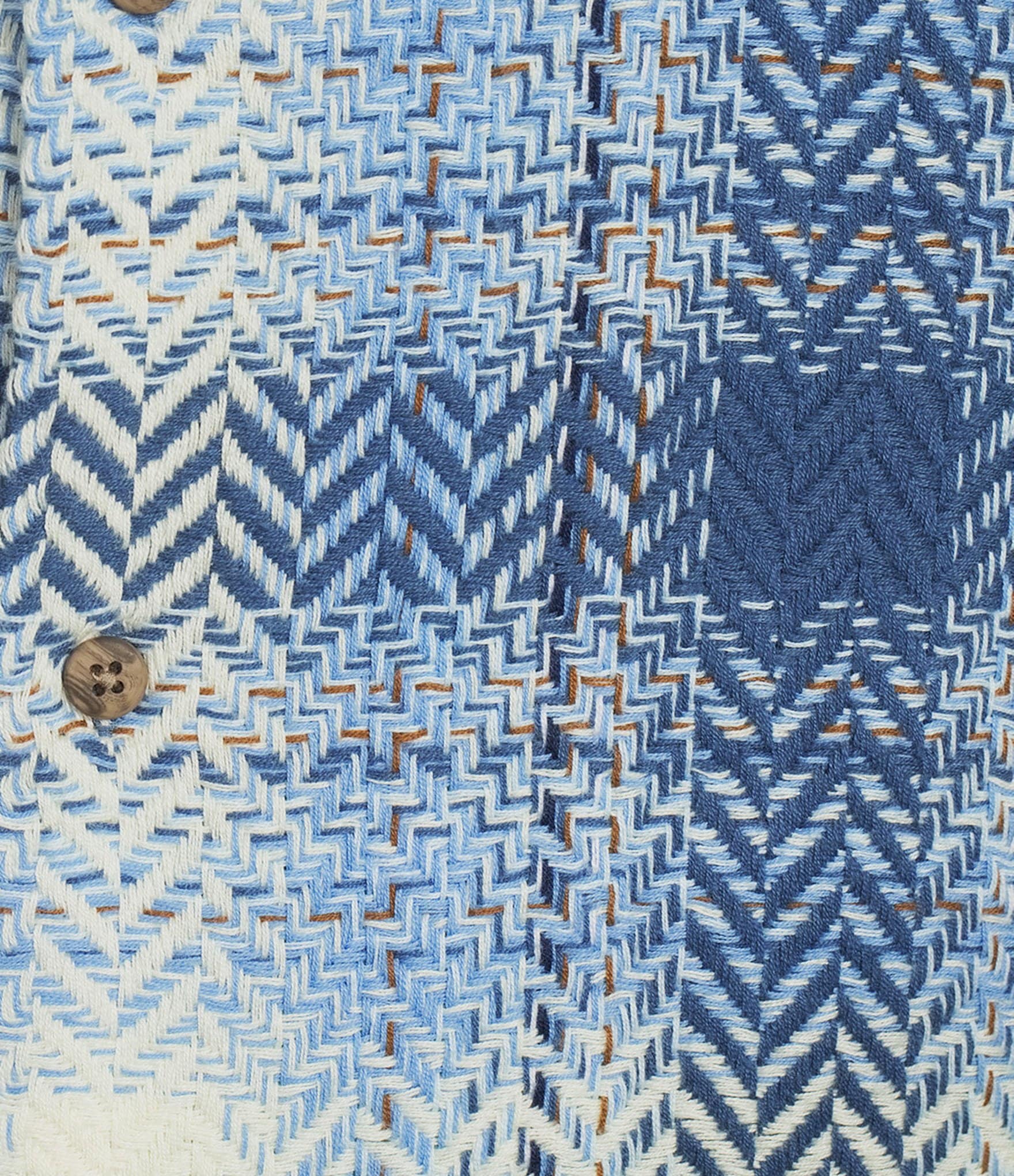 Rowm Short Sleeve Plaid Herringbone Button Front Shirt