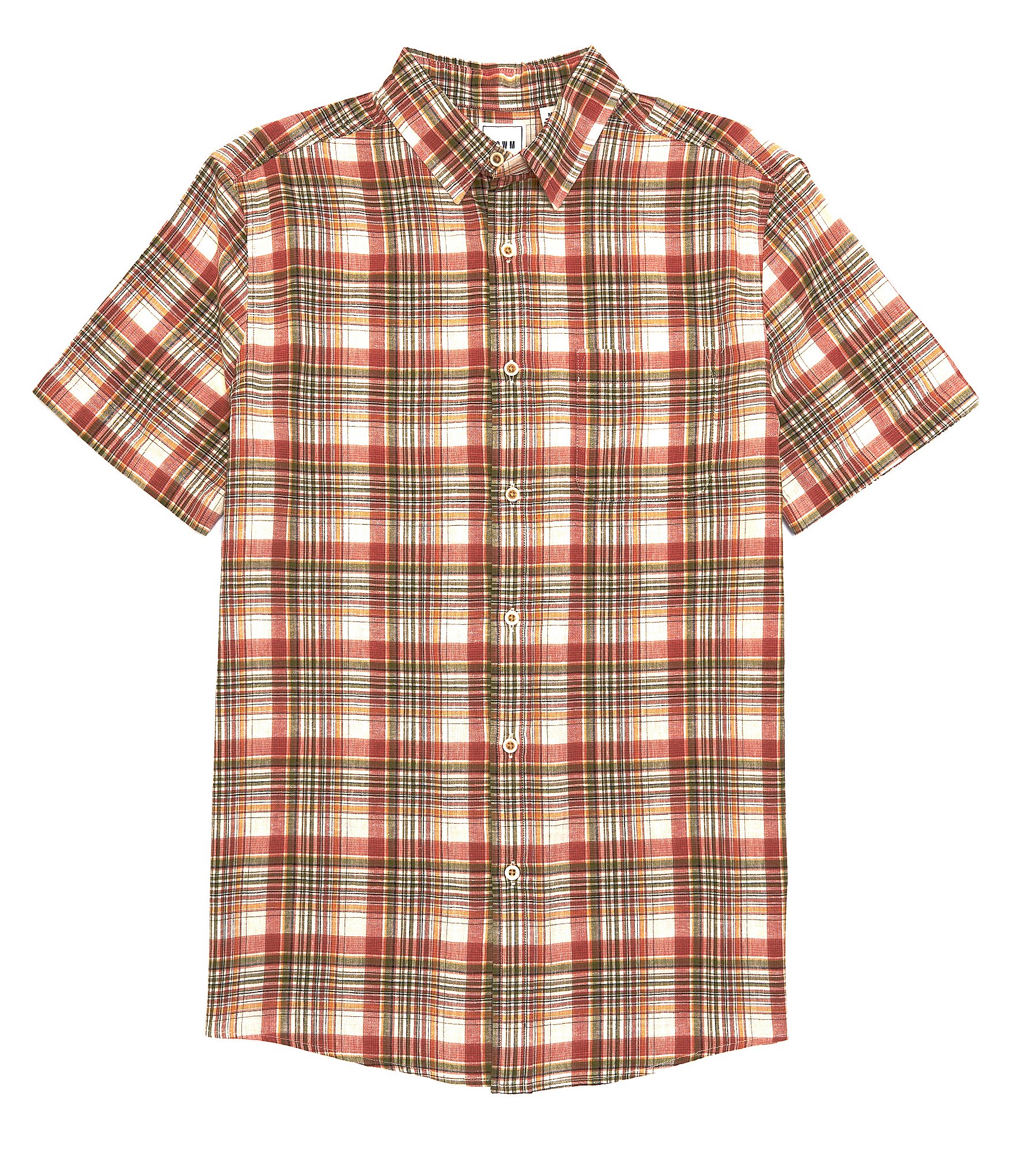 Rowm Short Sleeve Plaid Texture Outsider Shirt | Dillard's