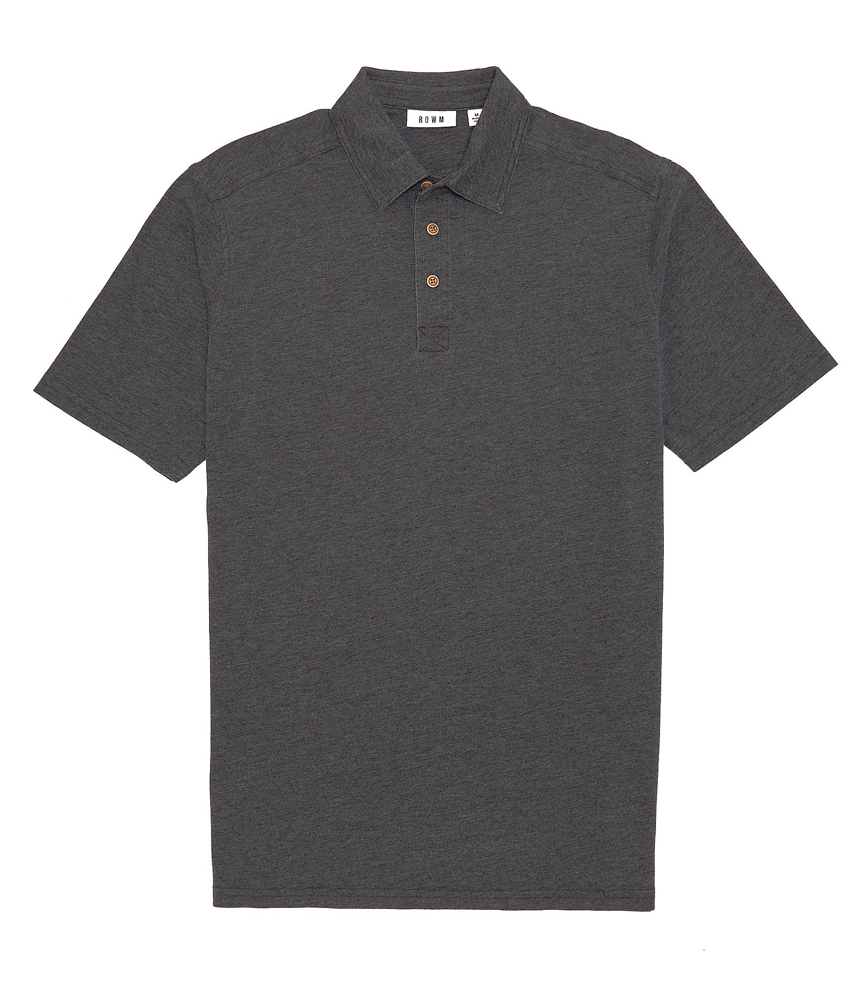 Rowm The Keeper Short Sleeve Solid Burnout Wash Polo | Dillard's