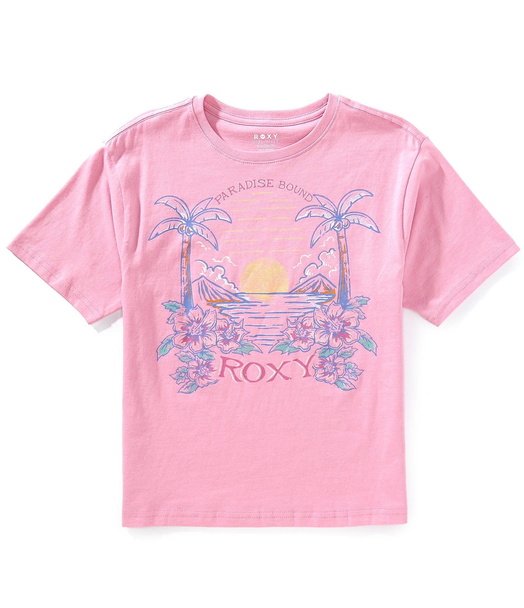 Roxy Big Girls 7-16 Short Sleeve Paradise Graphic Oversized