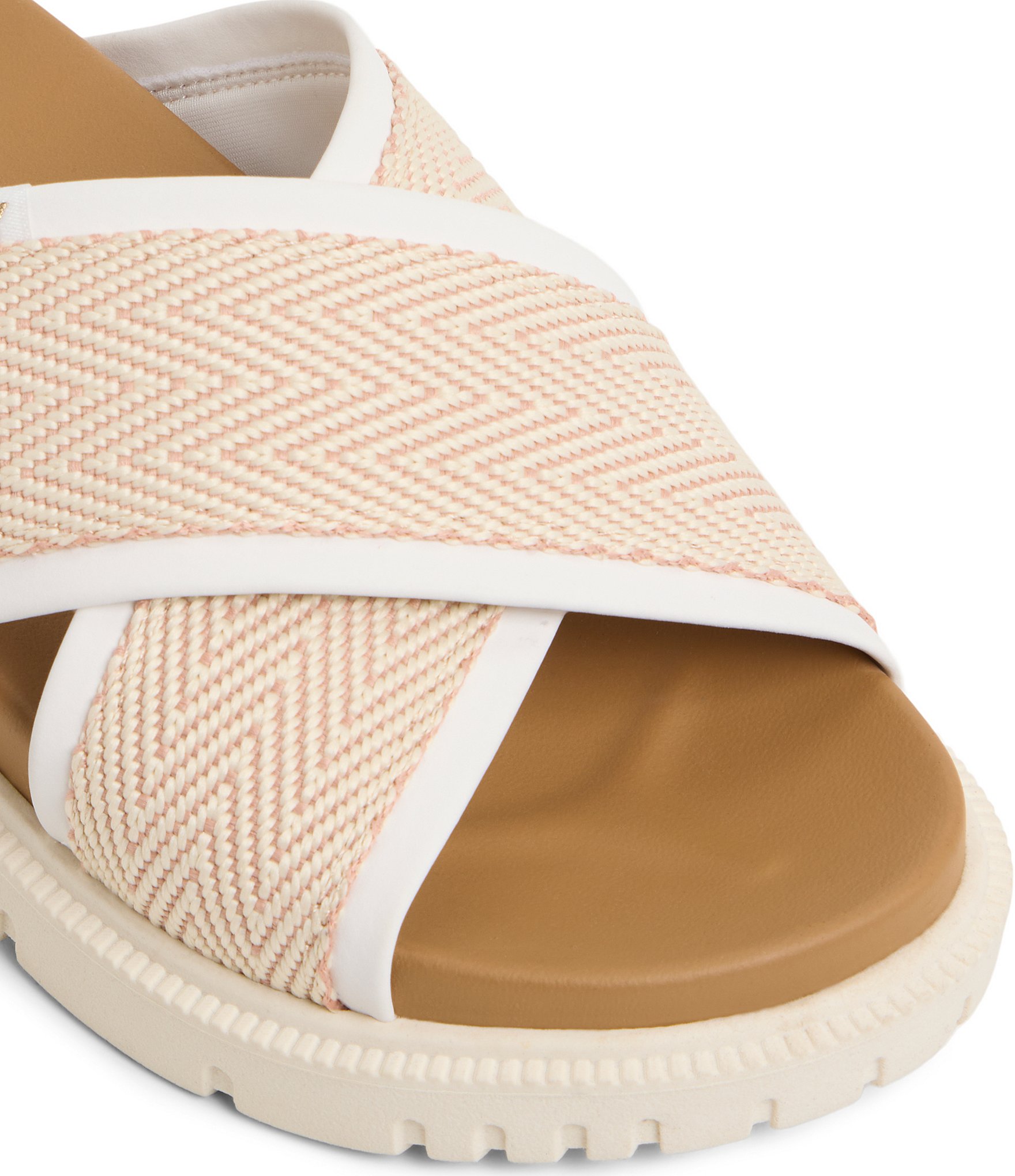 Roxy Capri Raffia Cross Band Slide Sandals