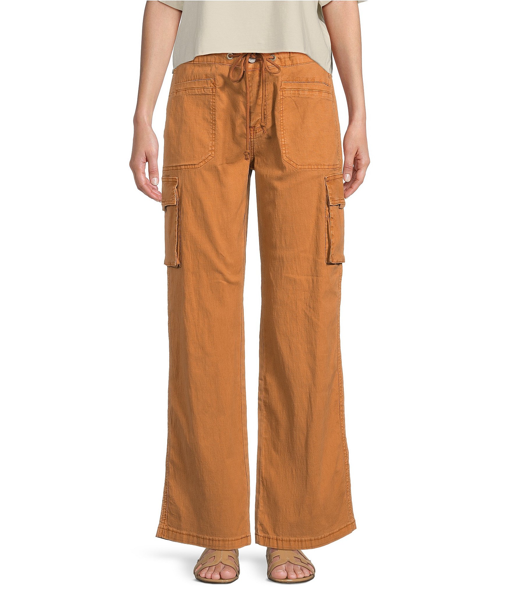 Roxy LA Linen Blend Cargo Pants