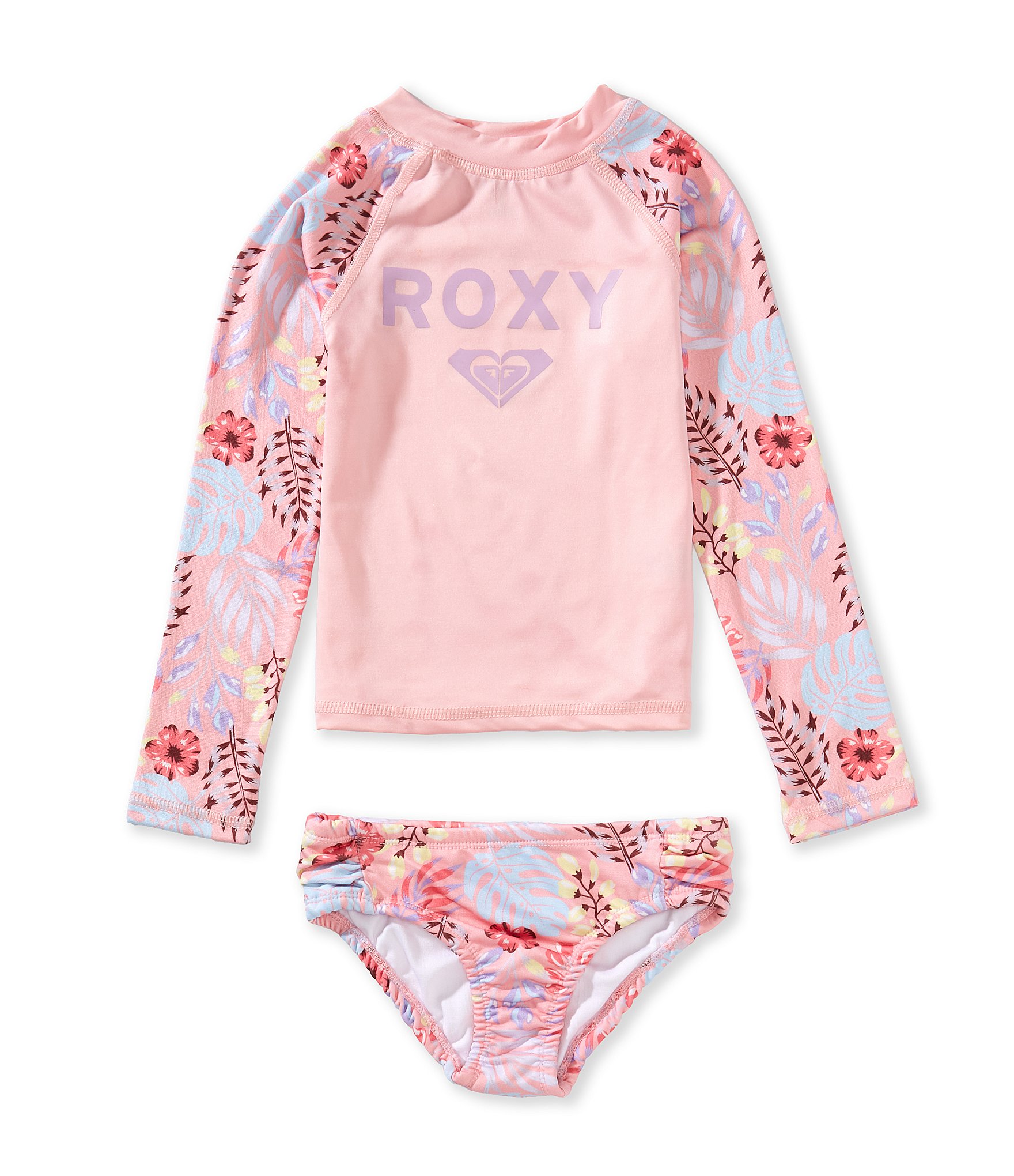 Roxy Little Girls 2T-6X Colorblock Rashguard & Bikini Bottom