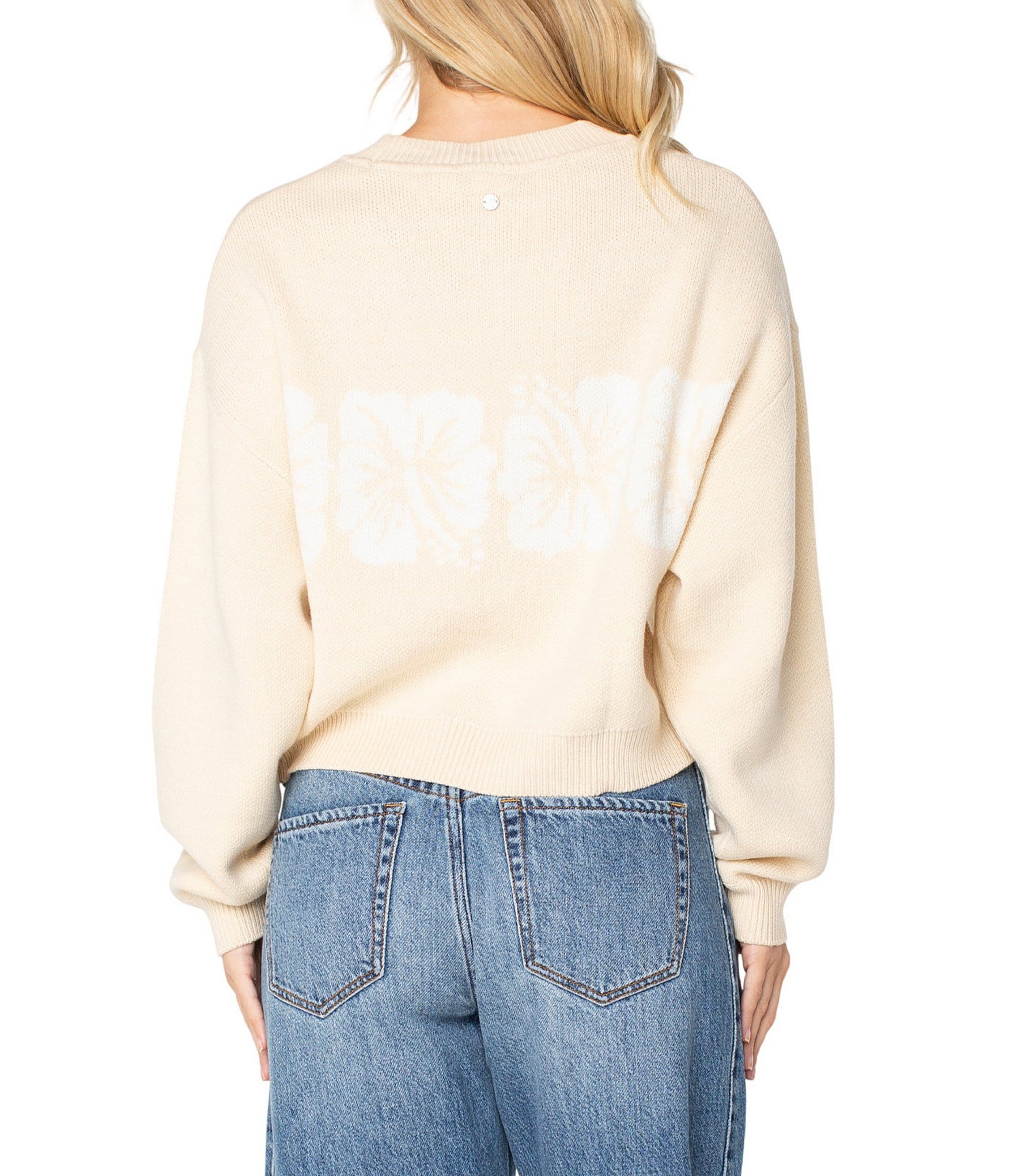 Roxy Long Sleeve Hibiscus Harmony Sweater