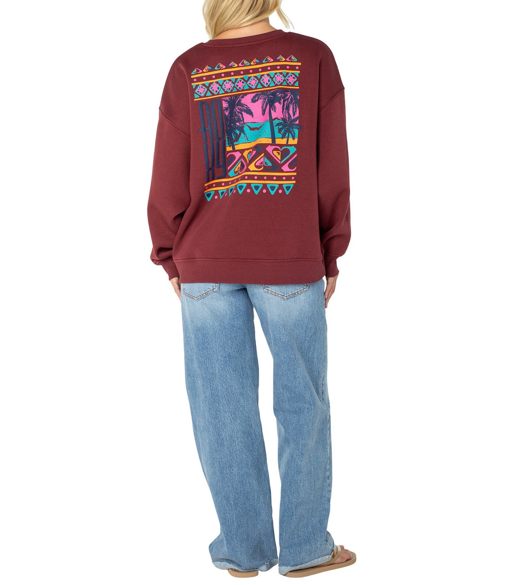 Roxy Long Sleeve Morning Stroll Graphic Pullover