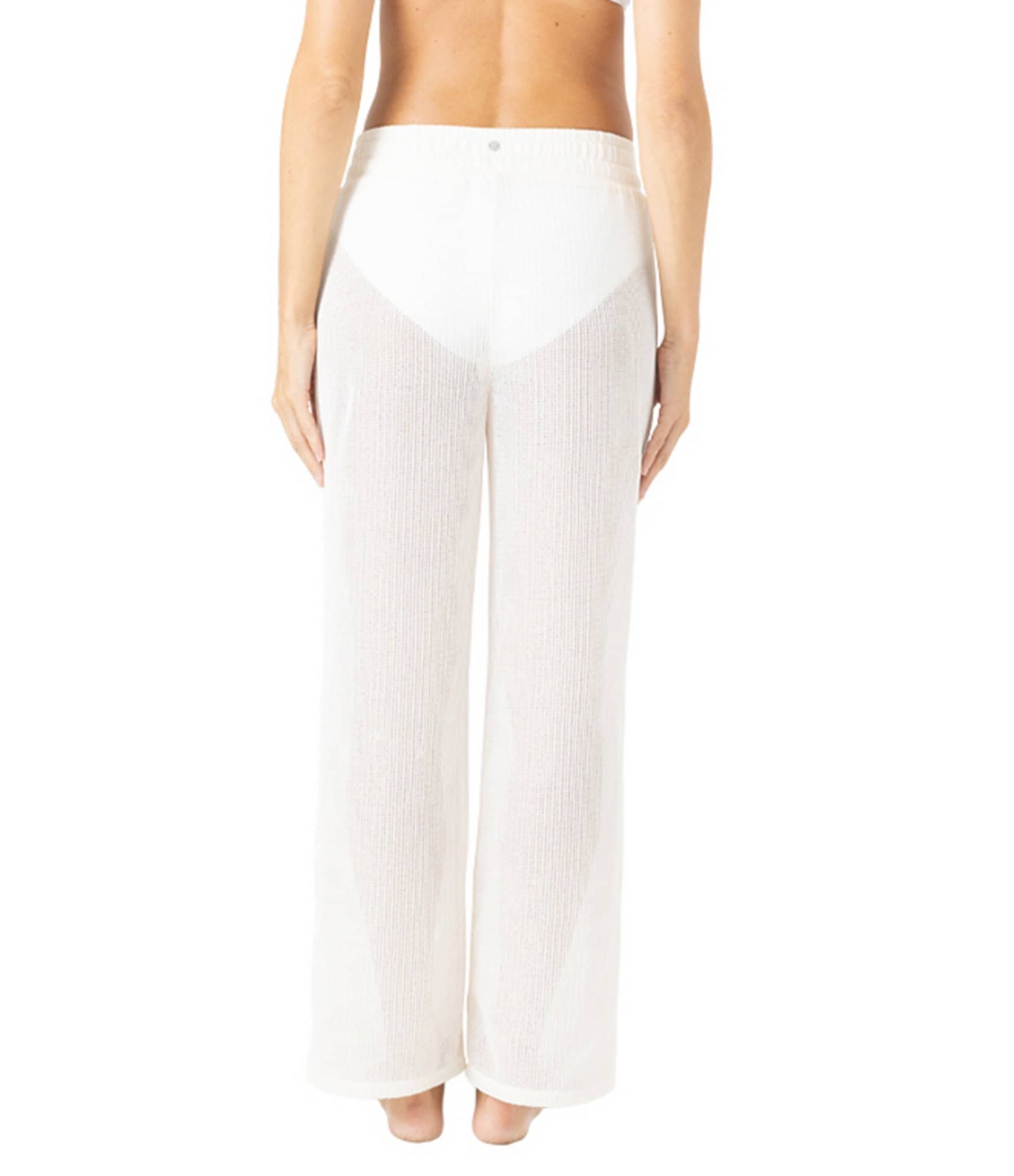 Roxy Mood Moving Crochet Straight Leg Pull-on Swim Cover-Up Pants