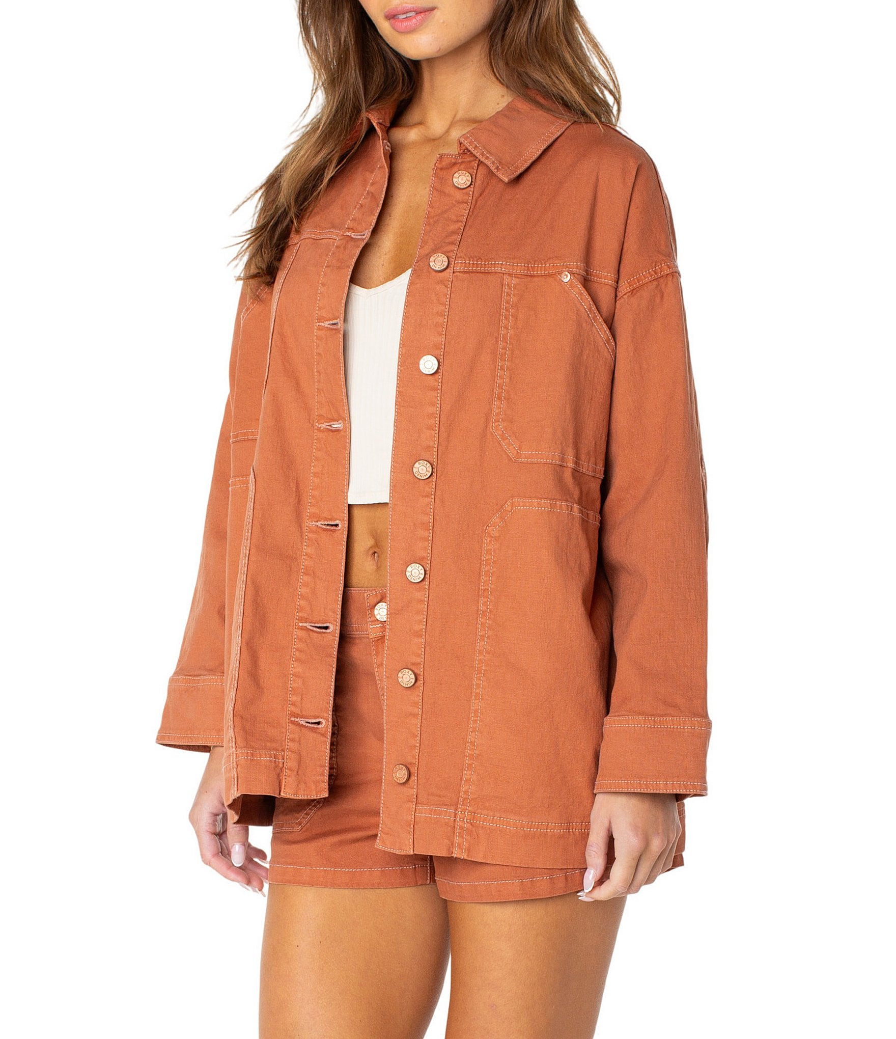 Roxy Spread Collar Lost Treasure Slightly Oversized Jacket