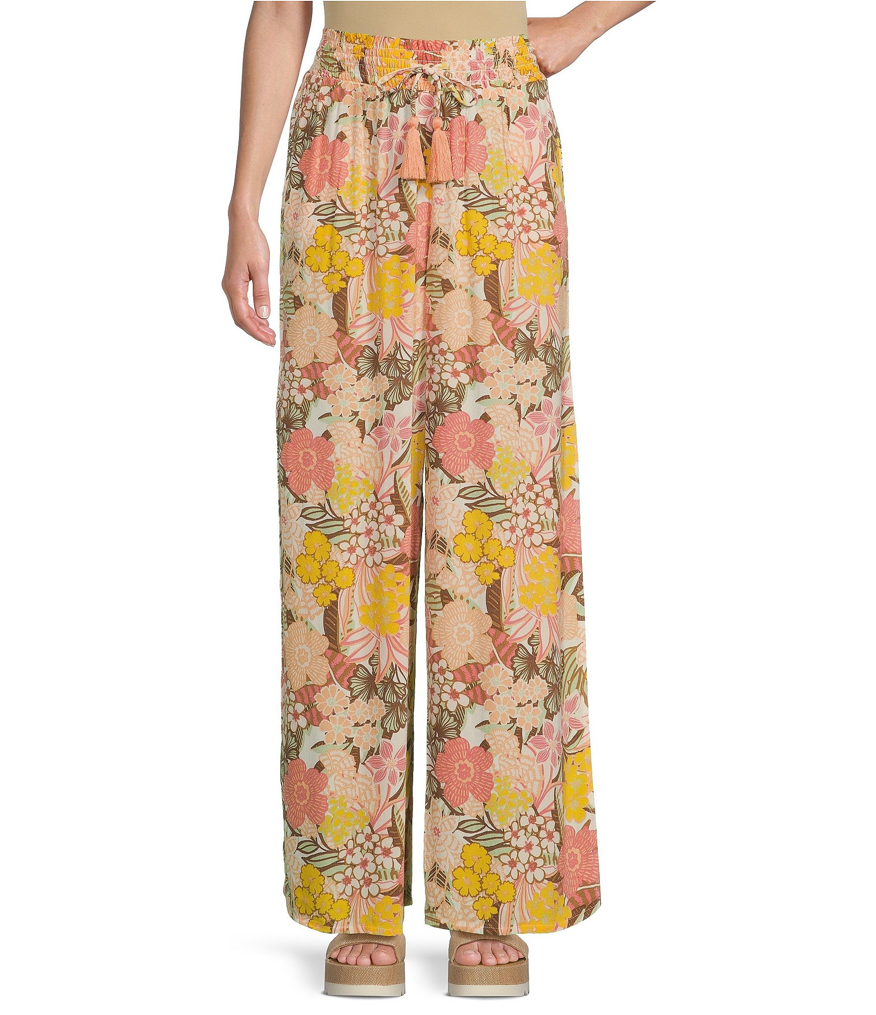 Roxy Tropical Rhythm Printed Wide Leg Pants | Dillard's