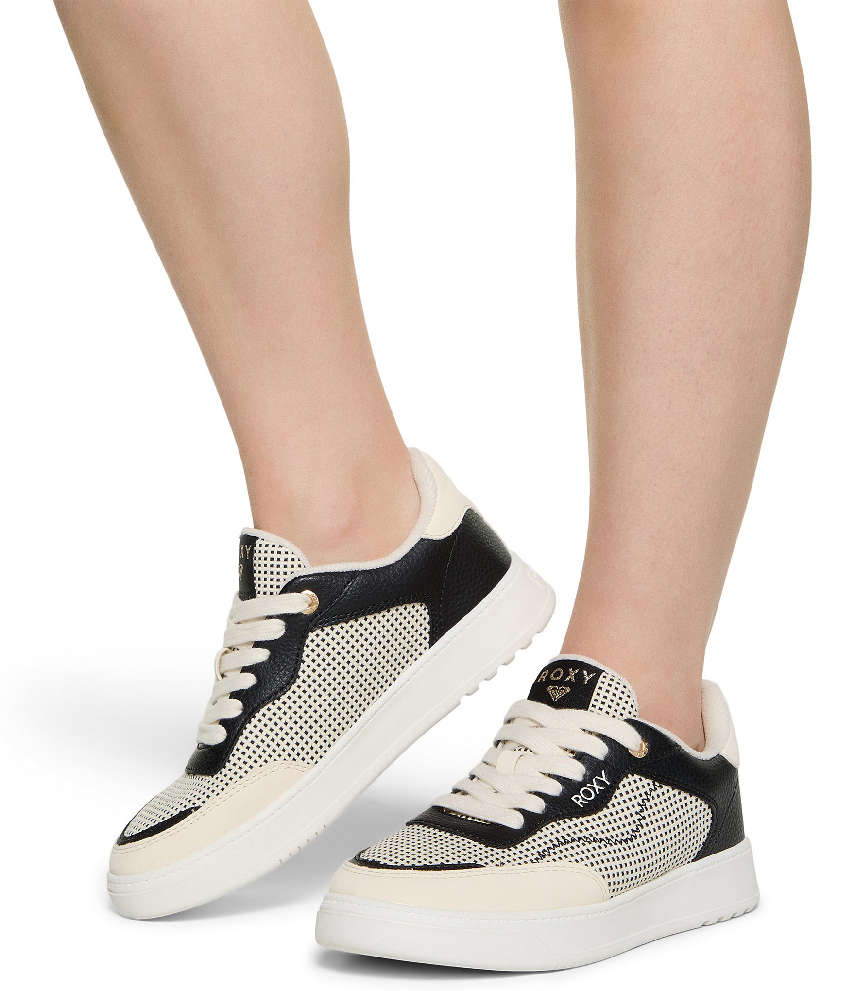 Roxy Vivianne Woven Textile Lace Up Sneakers