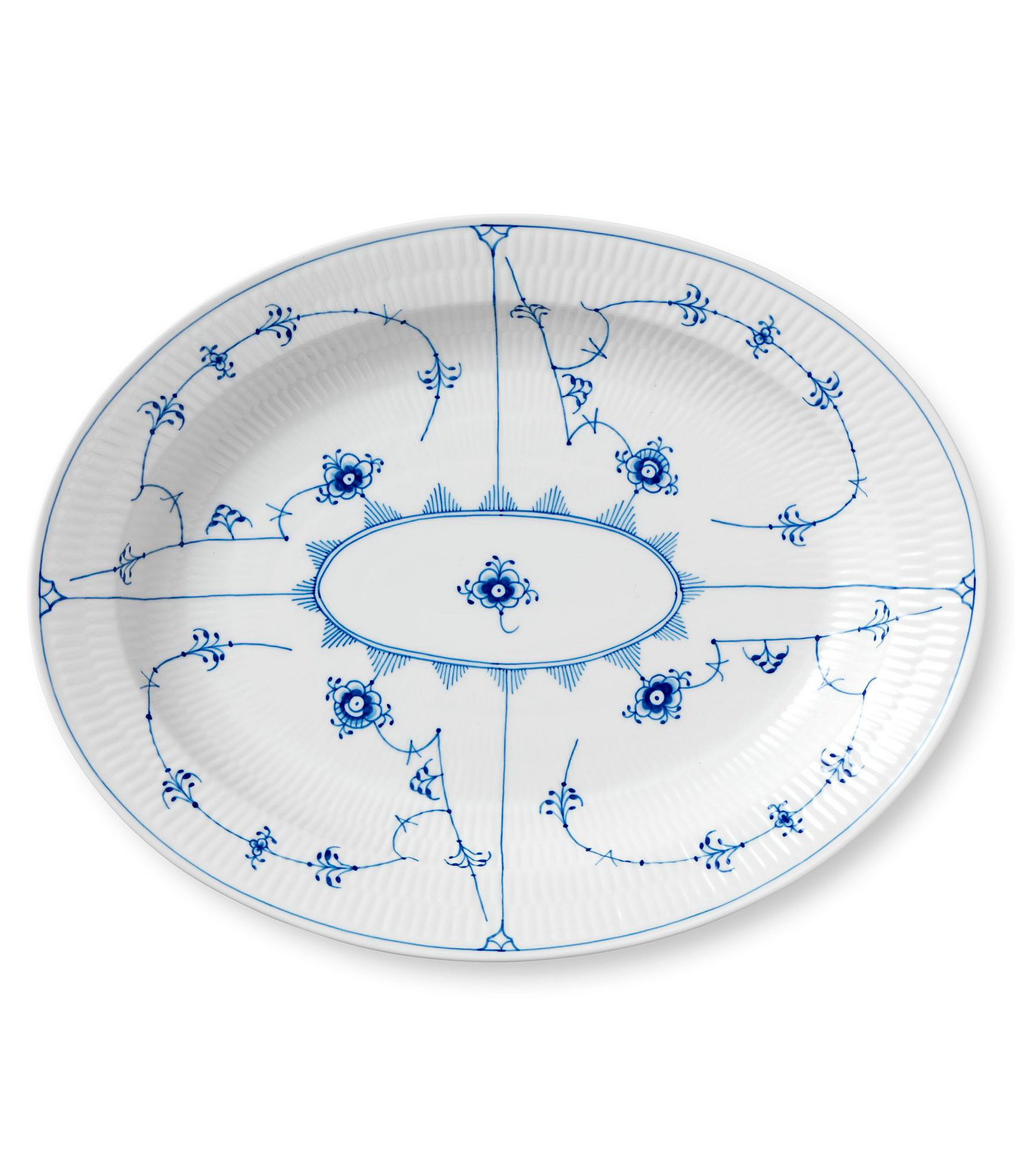 Royal Copenhagen Blue Fluted Plain Large Oval Platter Dillard s