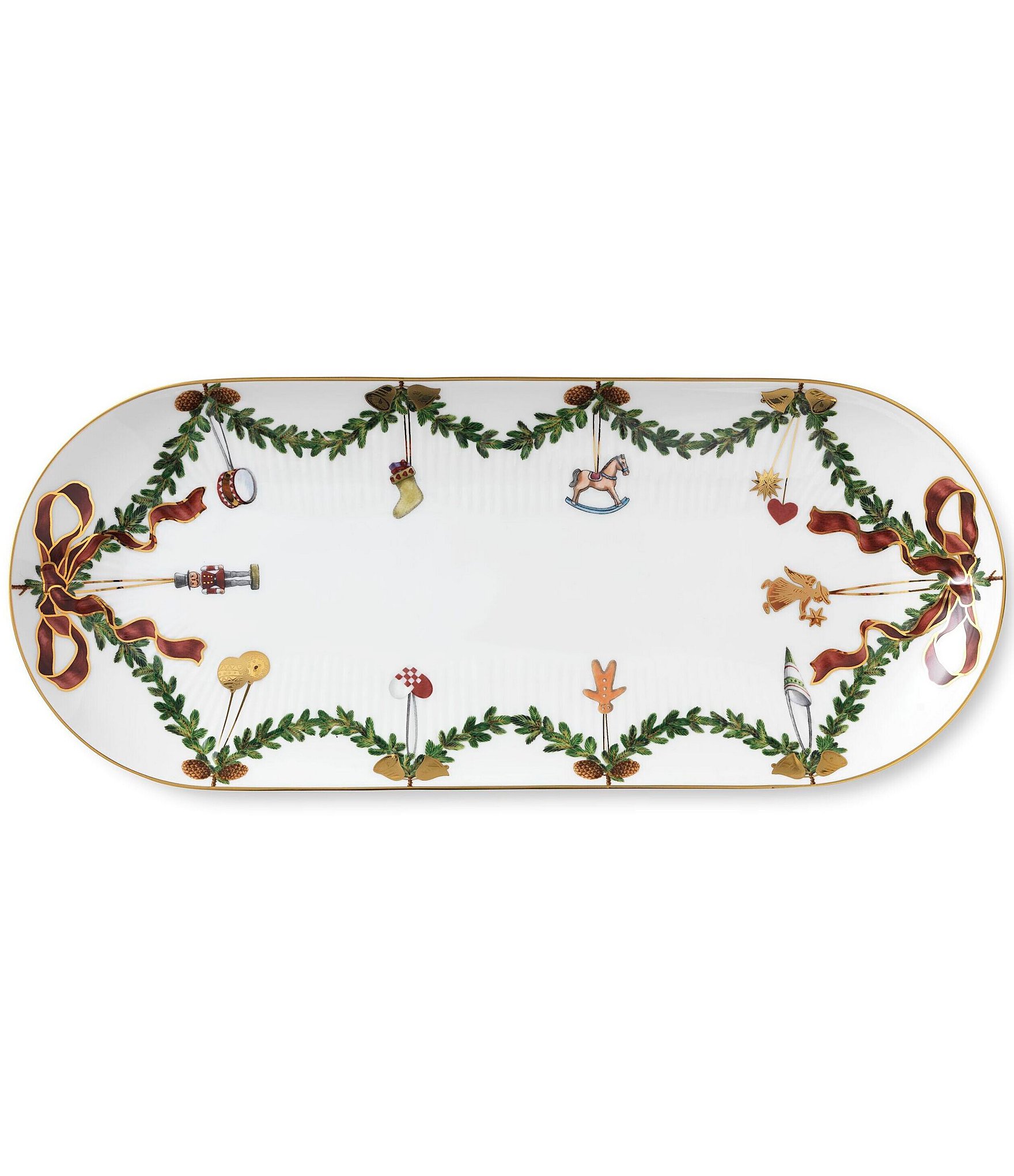 Royal Copenhagen Star Fluted Christmas Oblong Dish Dillard s
