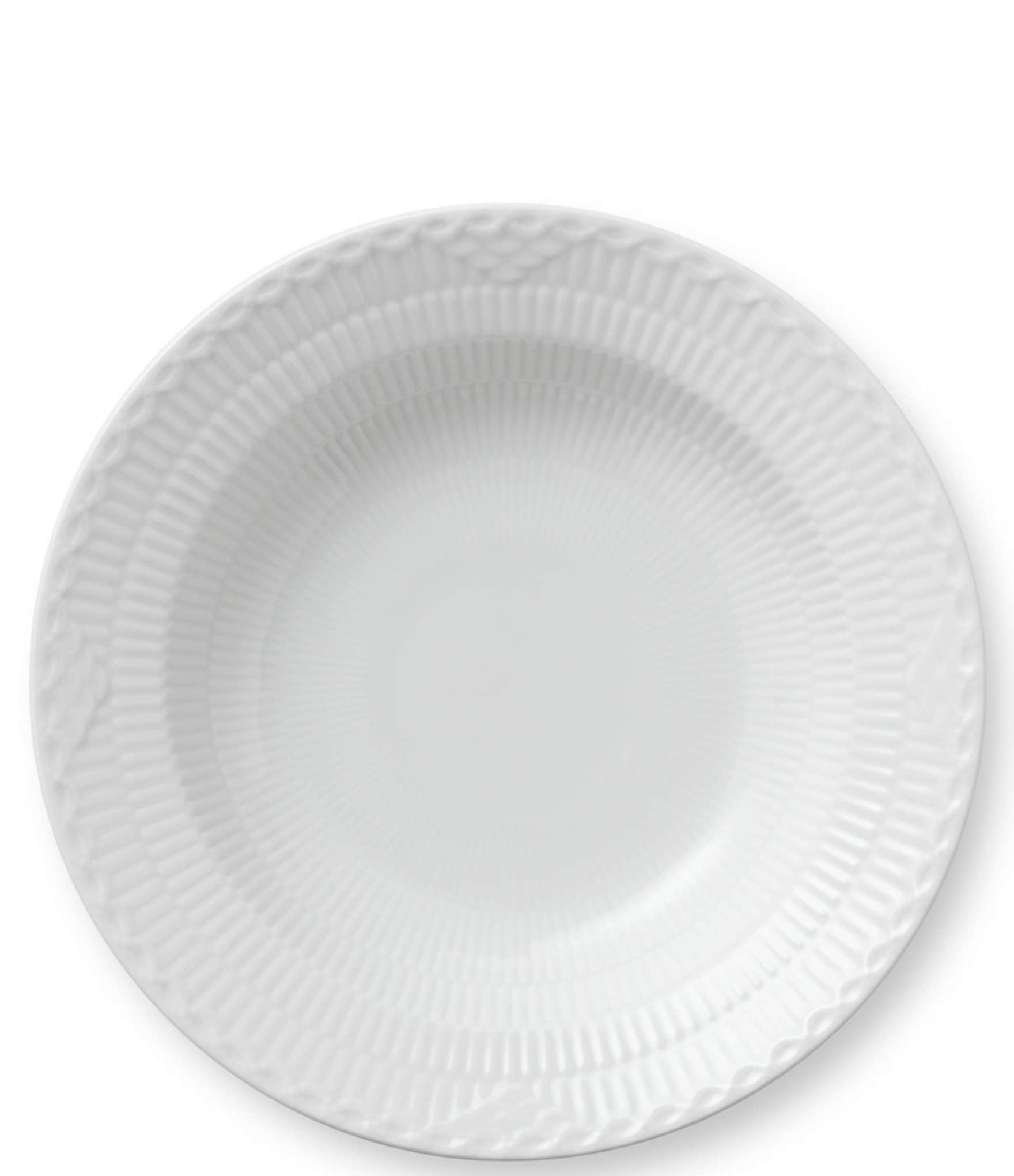 Royal Copenhagen White Fluted Half Lace Deep Plate