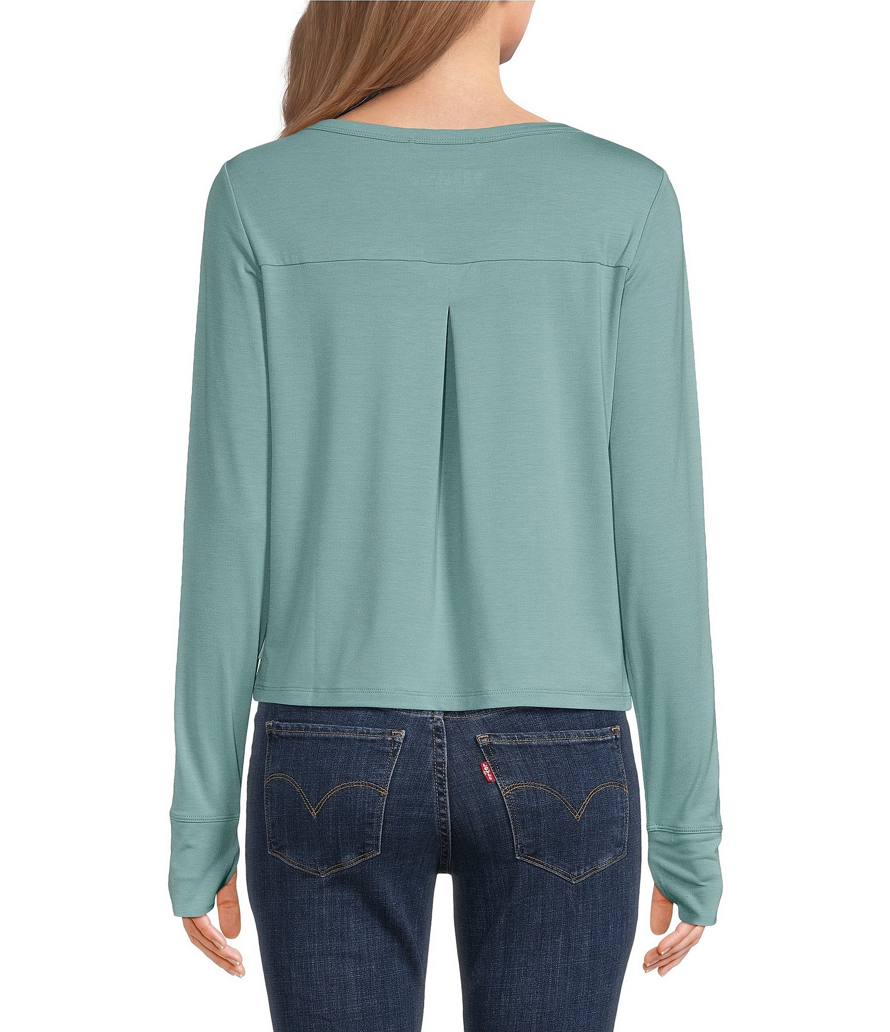 Royal Robbins Jersey Knit Madera Long Sleeve Crew Neck Cropped Tee