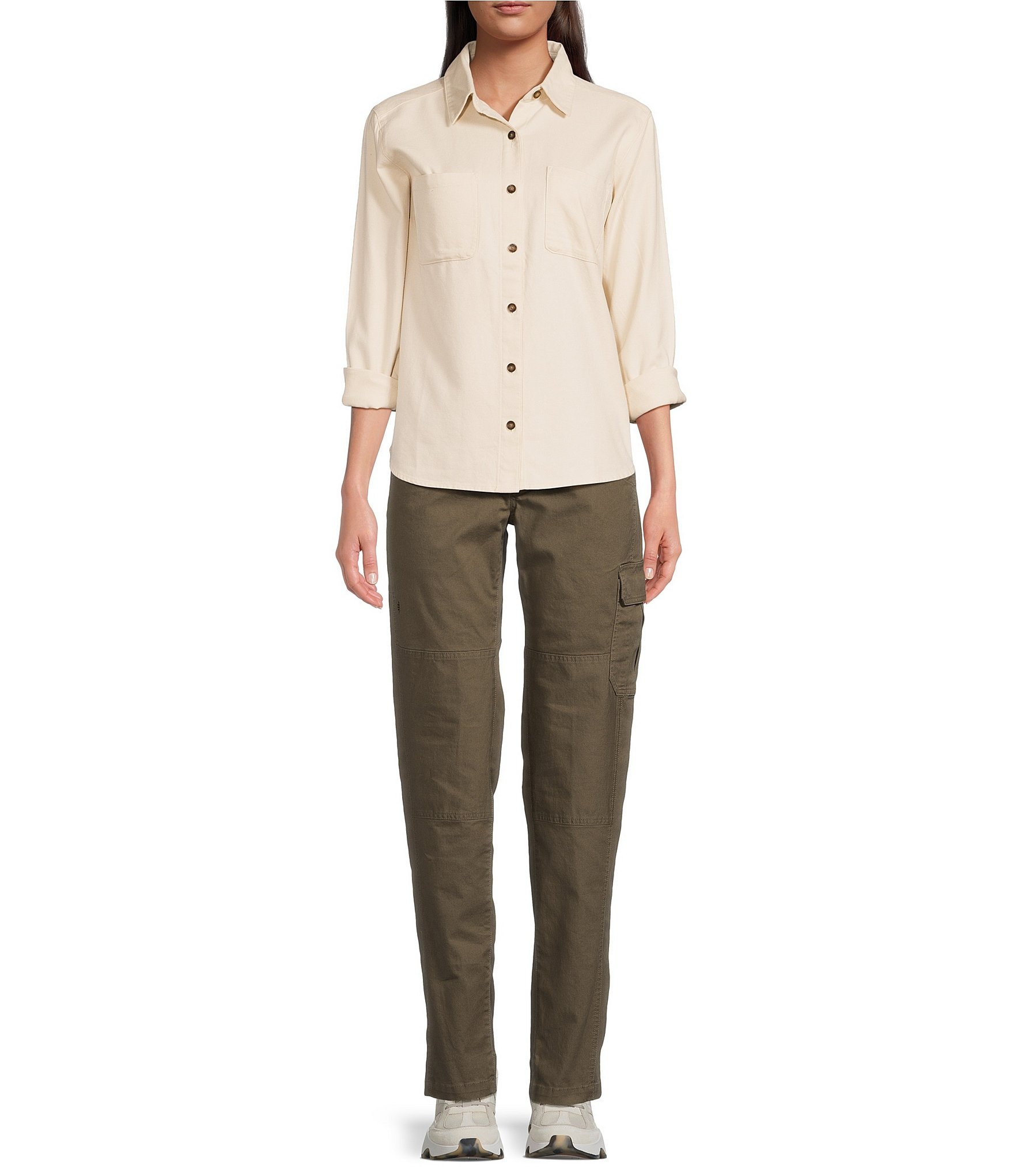 Royal Robbins Lieback Organic Cotton Point Collar Button Front Shirt