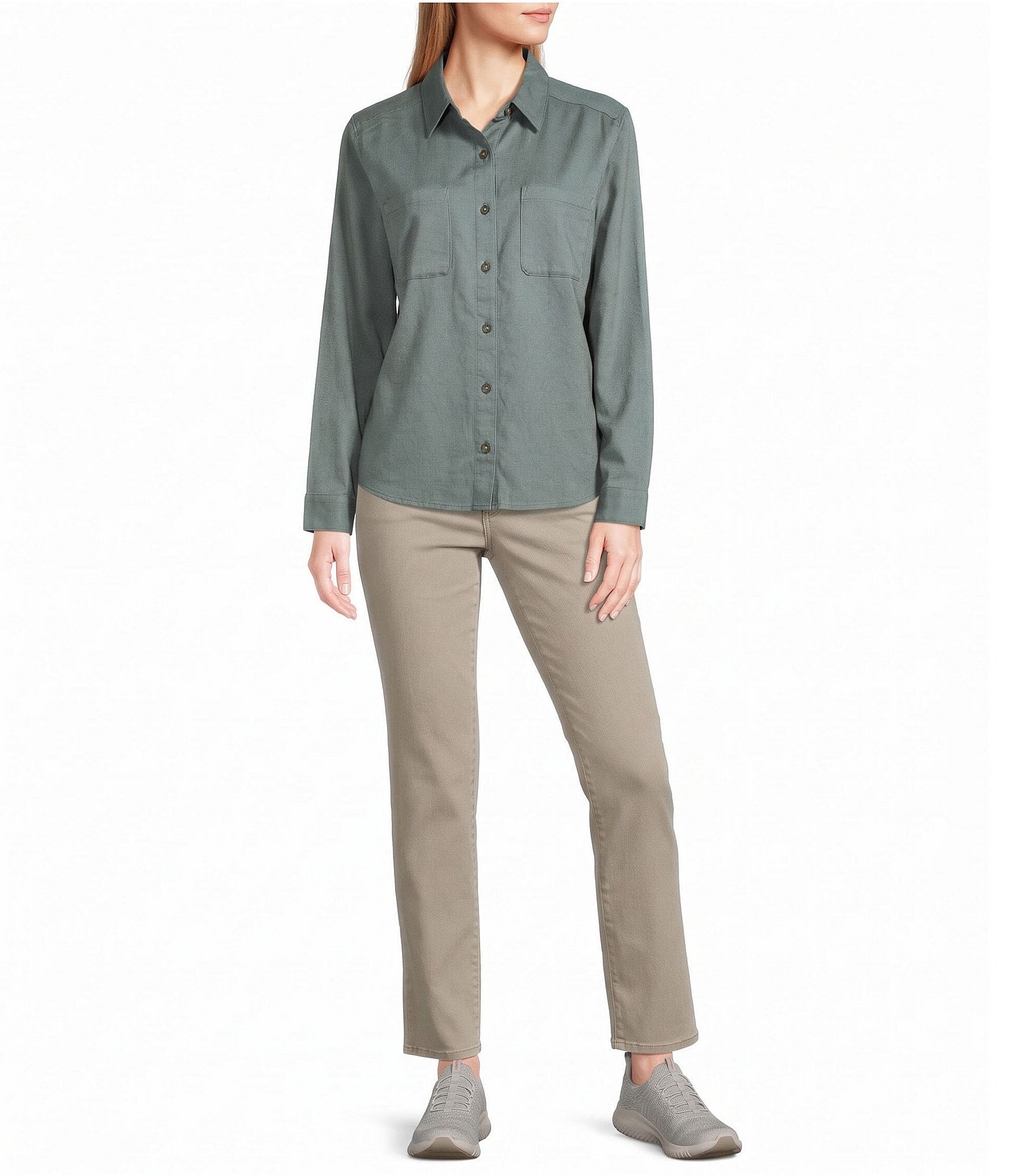 Royal Robbins Lieback Organic Cotton Point Collar Button Front Shirt