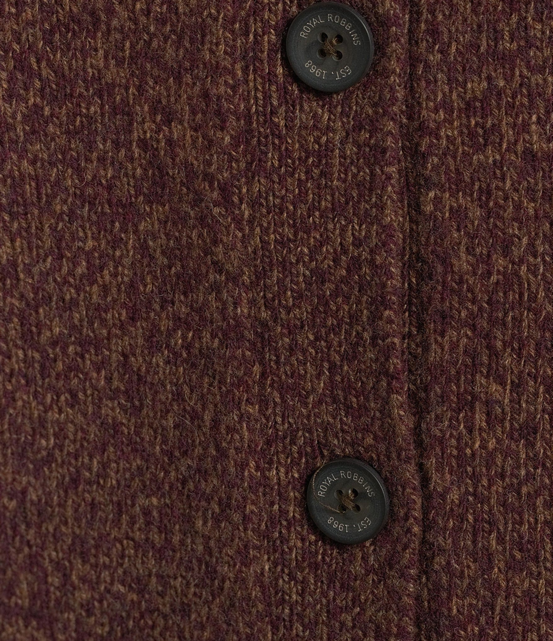 Royal Robbins Rockcraft Merino Wool Double Layered Crew Neck Button Front Cardigan