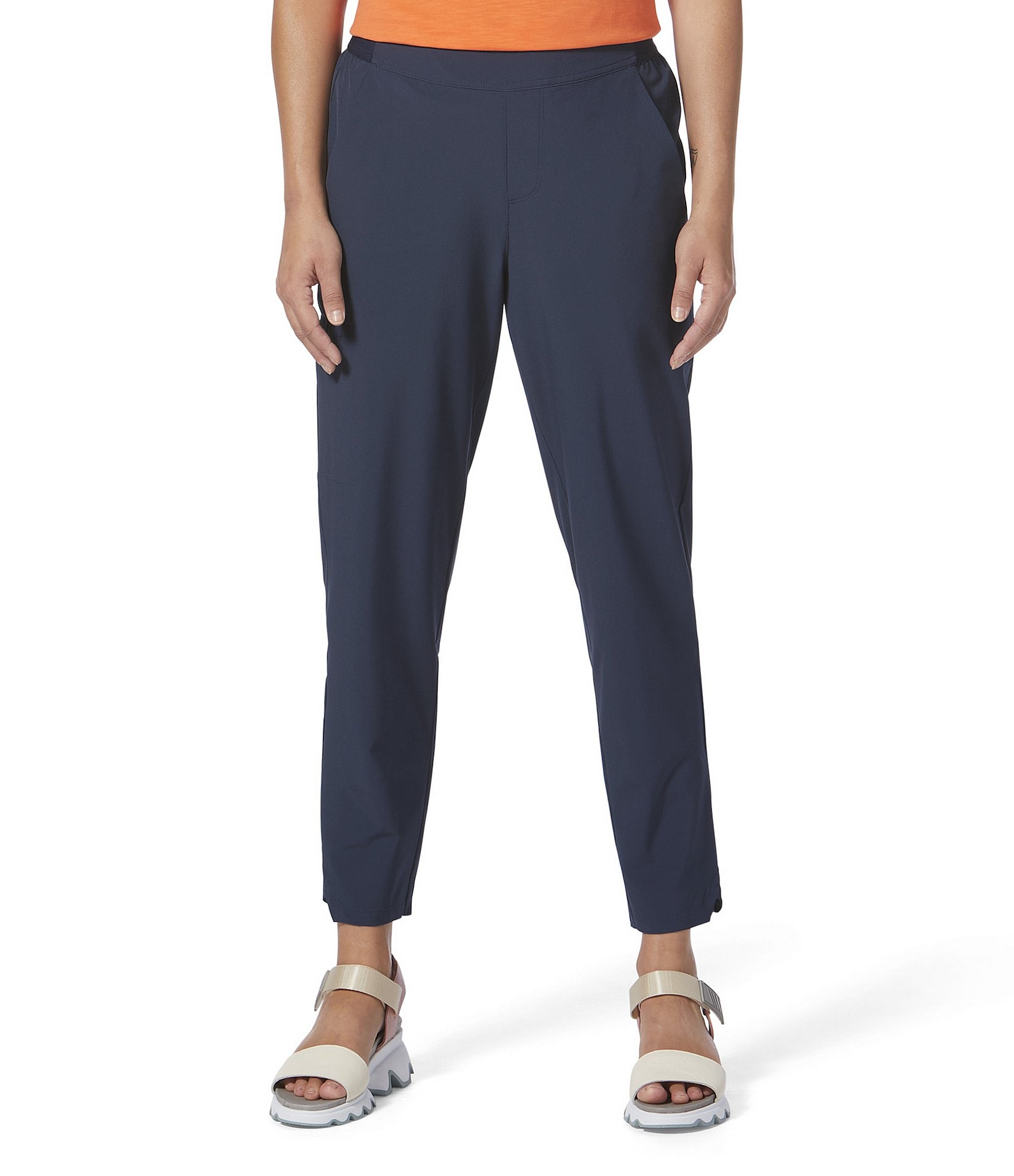 Royal Robbins Spotless Evolution Stretch Flat Front Elastic Waist Pull-On Straight Leg Pants