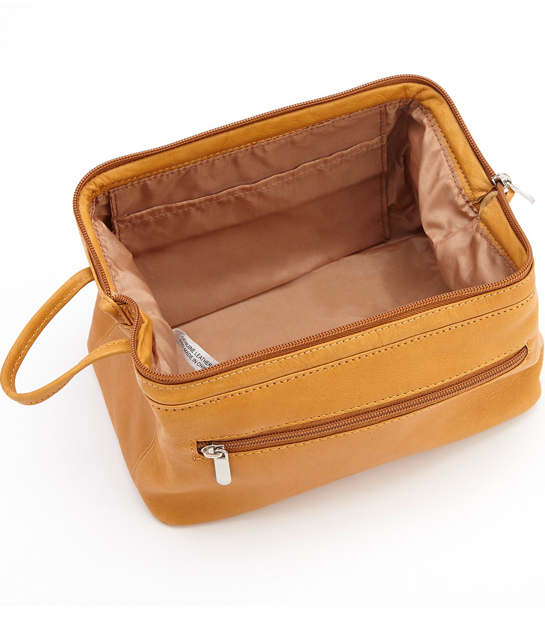 ROYCE New York Leather Colombian Toiletry Bag