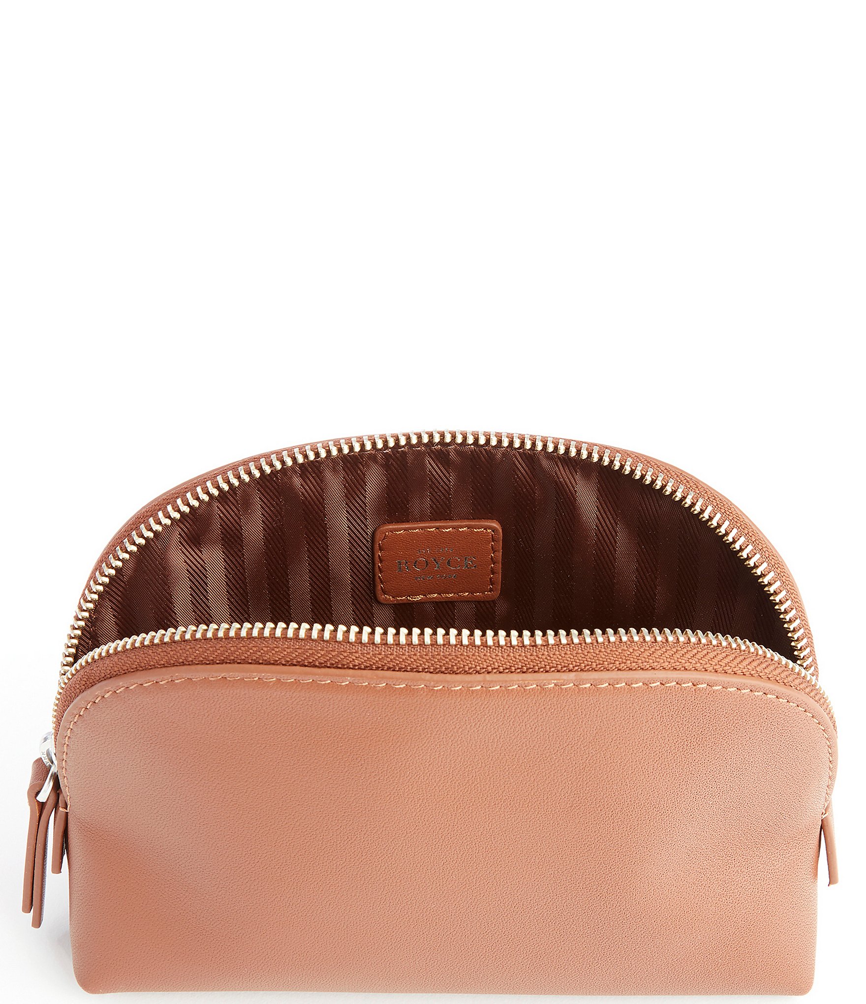 ROYCE New York Leather Small Cosmetic Bag