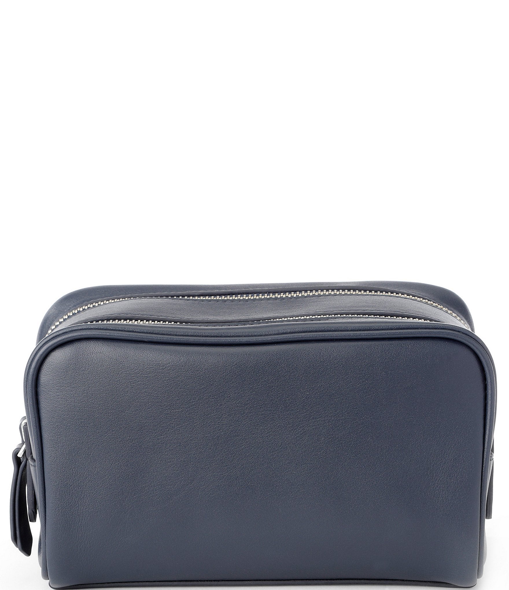 ROYCE New York Leather Double Zip Toiletry Bag