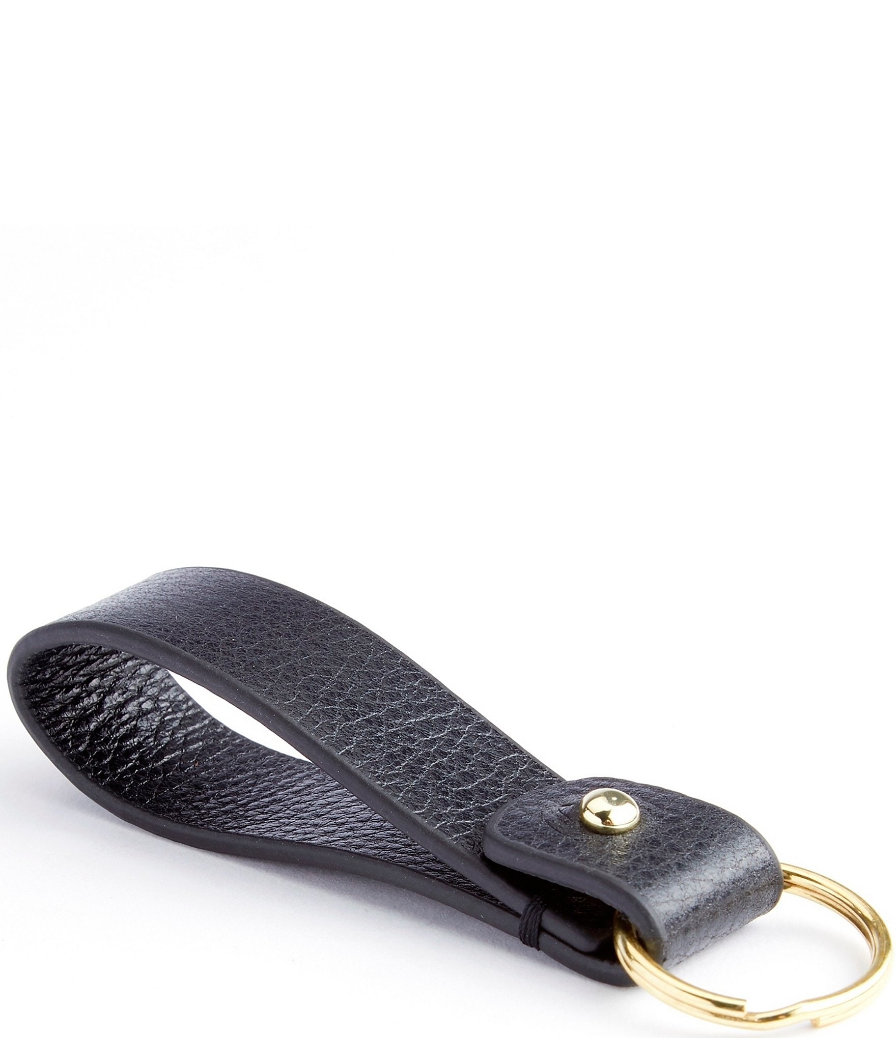 ROYCE New York Leather Loop Key Fob with Gold Hardware | Dillard's