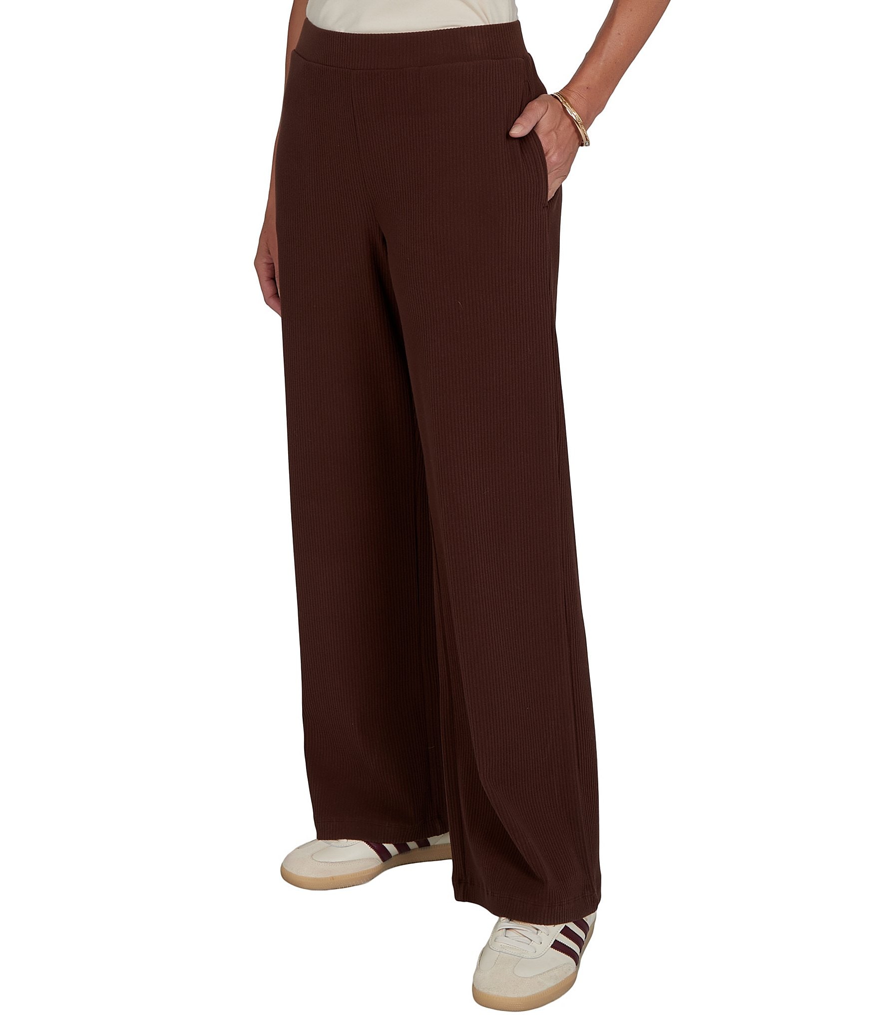 Ruby Rd. Coordinating Premium Rib Knit Full Length Lounge Pants