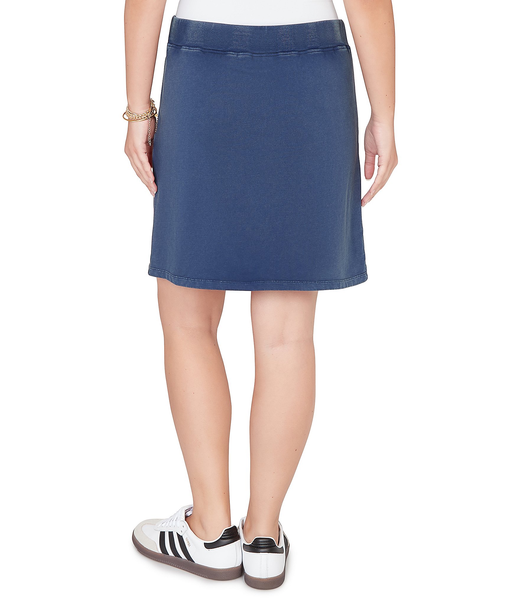Ruby Rd. French Terry Ribbed Waist Pull-On Skort