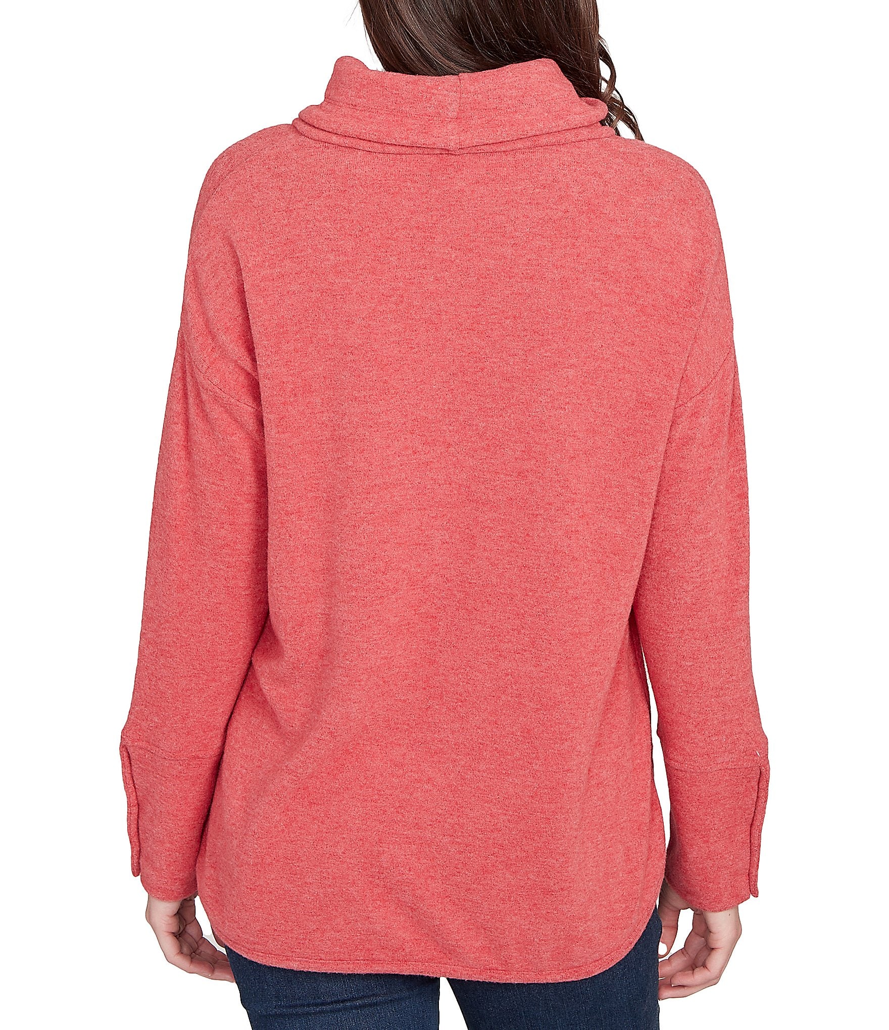 Ruby Rd. Knit Cowl Neck Long Sleeve Cozy Top