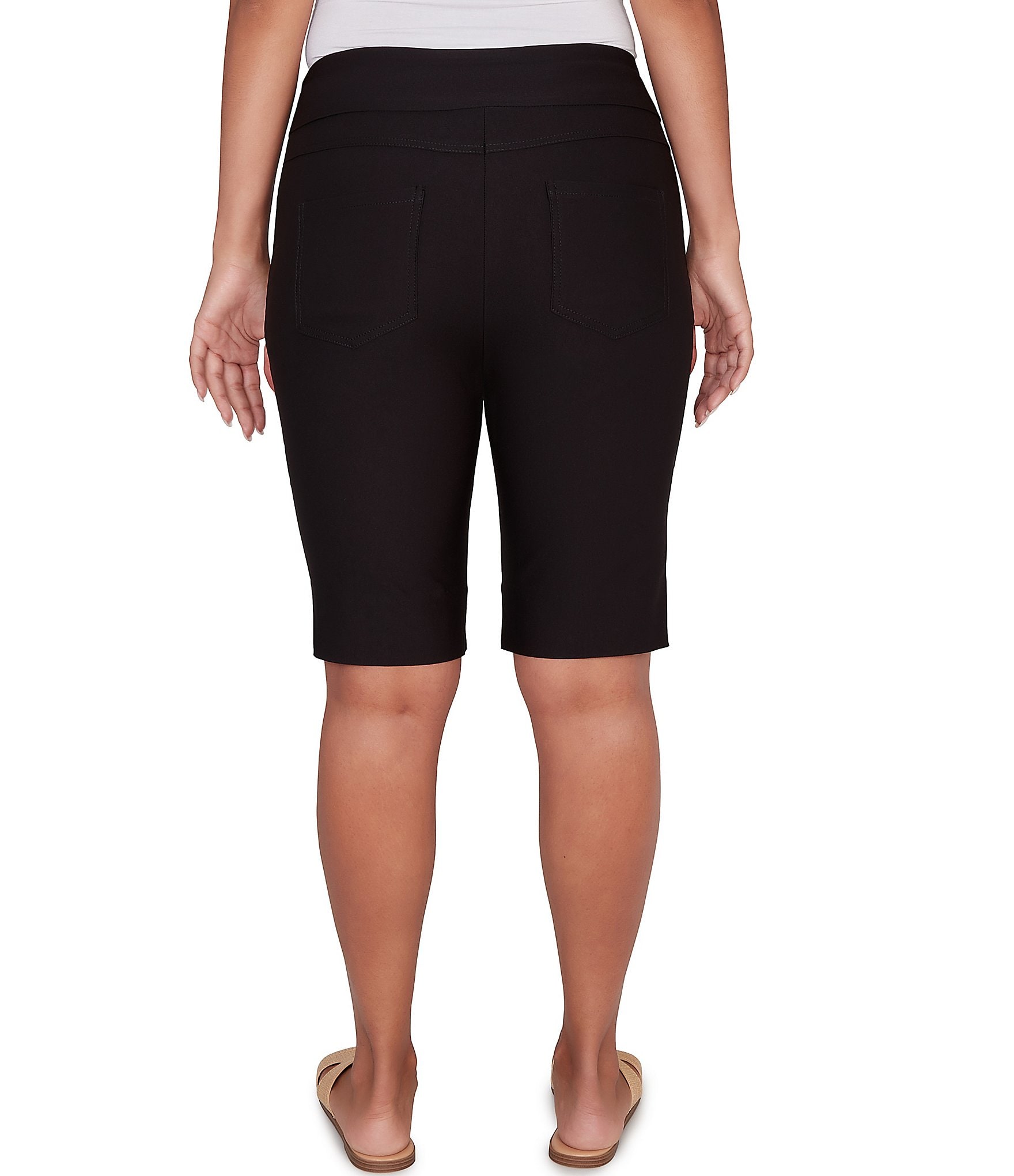 Ruby Rd. Petite Size Silky Tech Bermuda Pull-On Shorts