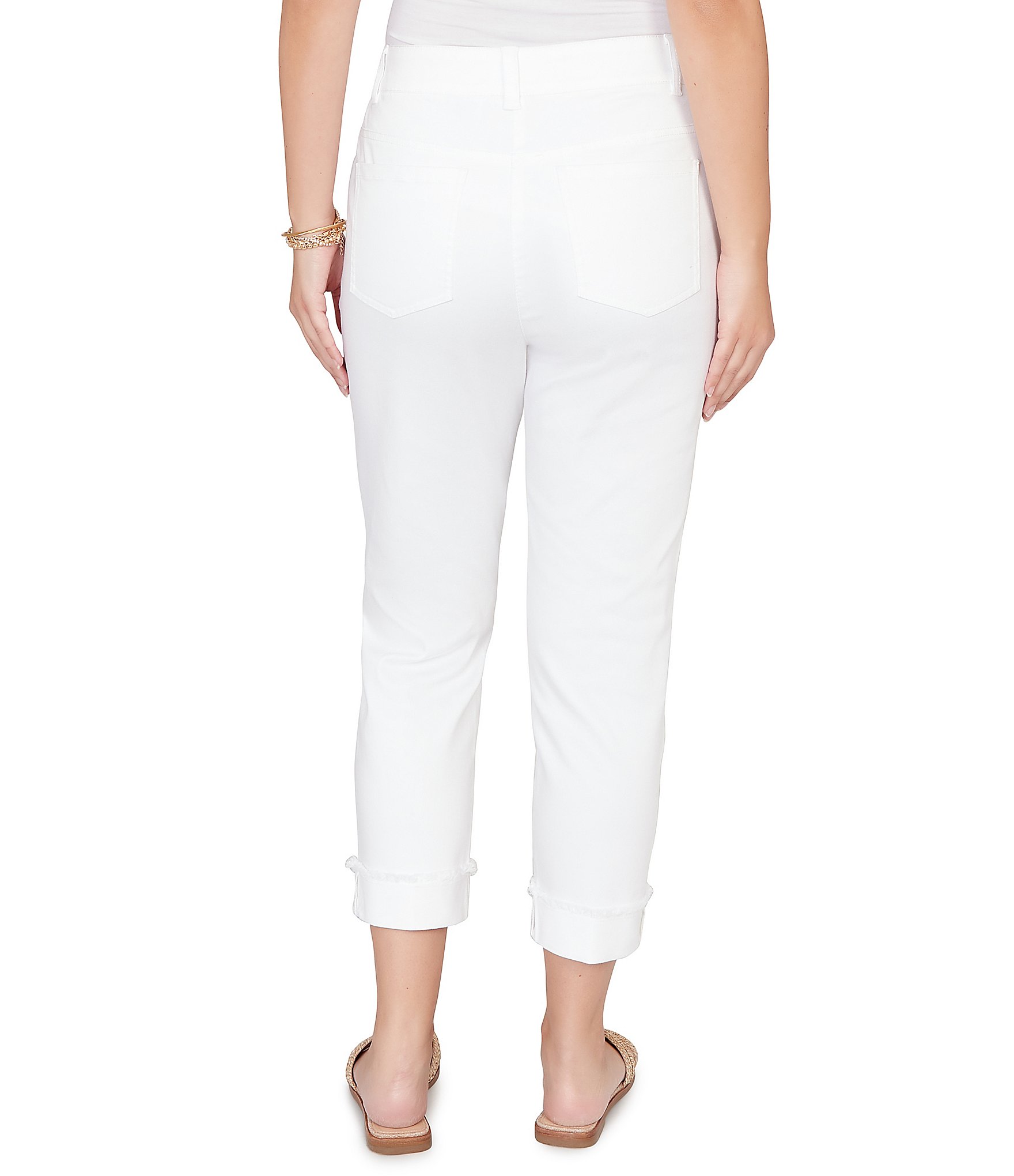 Ruby Rd. Petite Size Soft Stretch Twill Cuffed Hem Girlfriend Pants