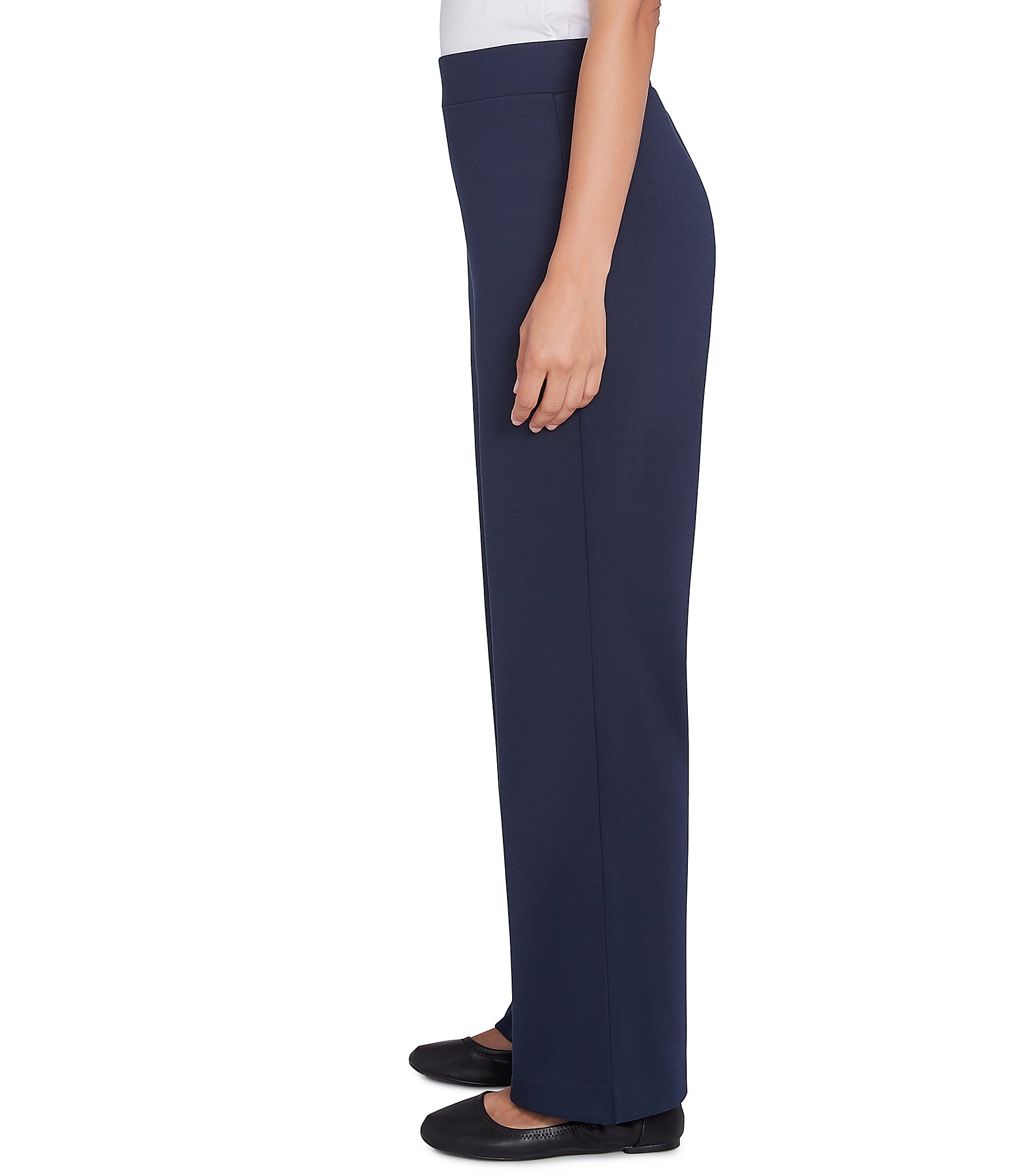 Ruby Rd. Petite Size Straight Leg Pull-On Pants