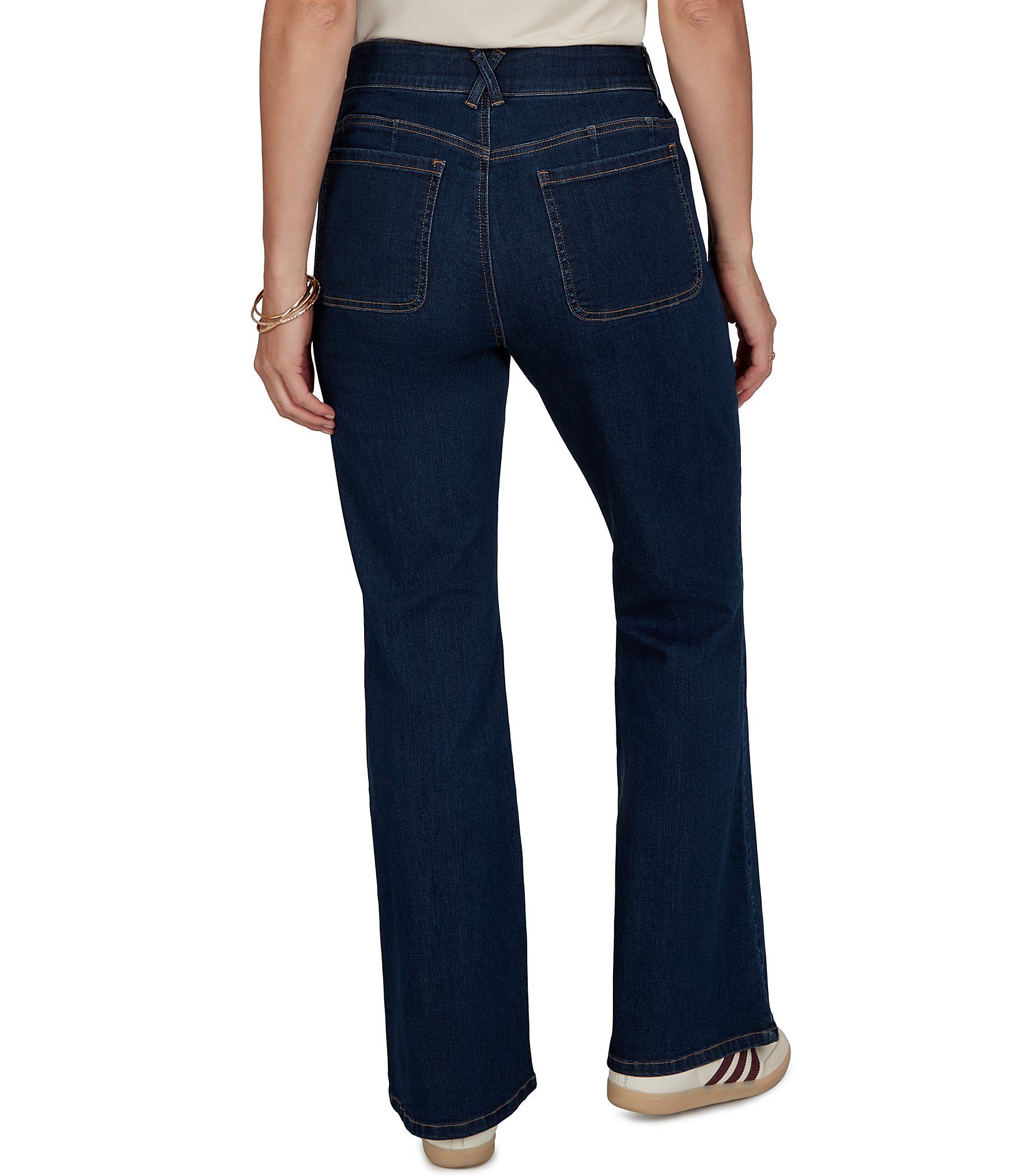 Ruby Rd. Petite Size Stretch Denim Kick Flare Jeans