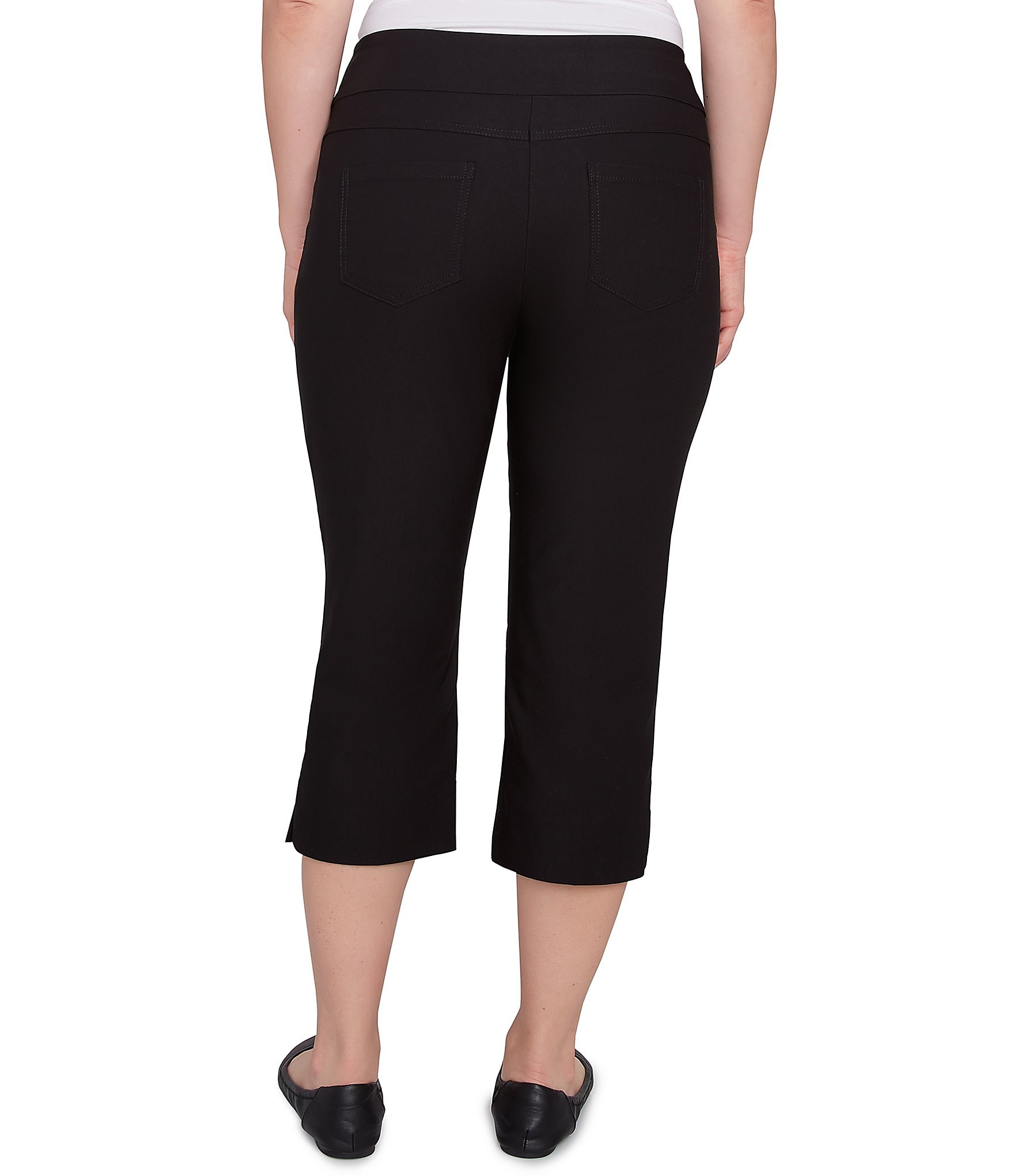 Ruby Rd. Petite Size Stretch Straight Leg Pull-On Capri Pants