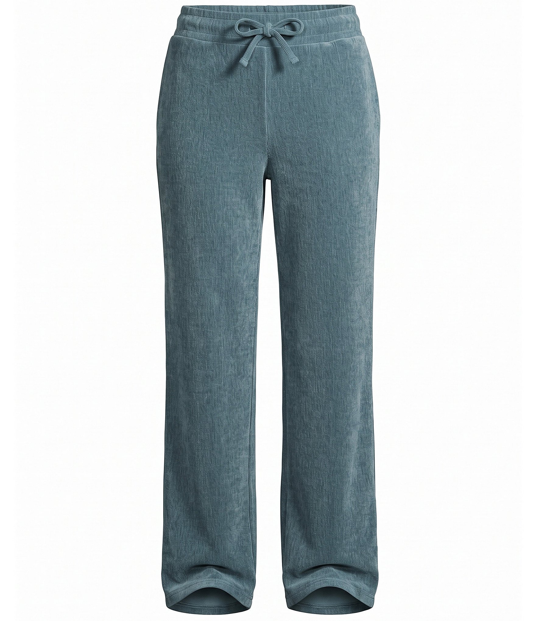 Ruby Rd. Petite Size Stretch Velveteen Wide Leg Drawstring Pants