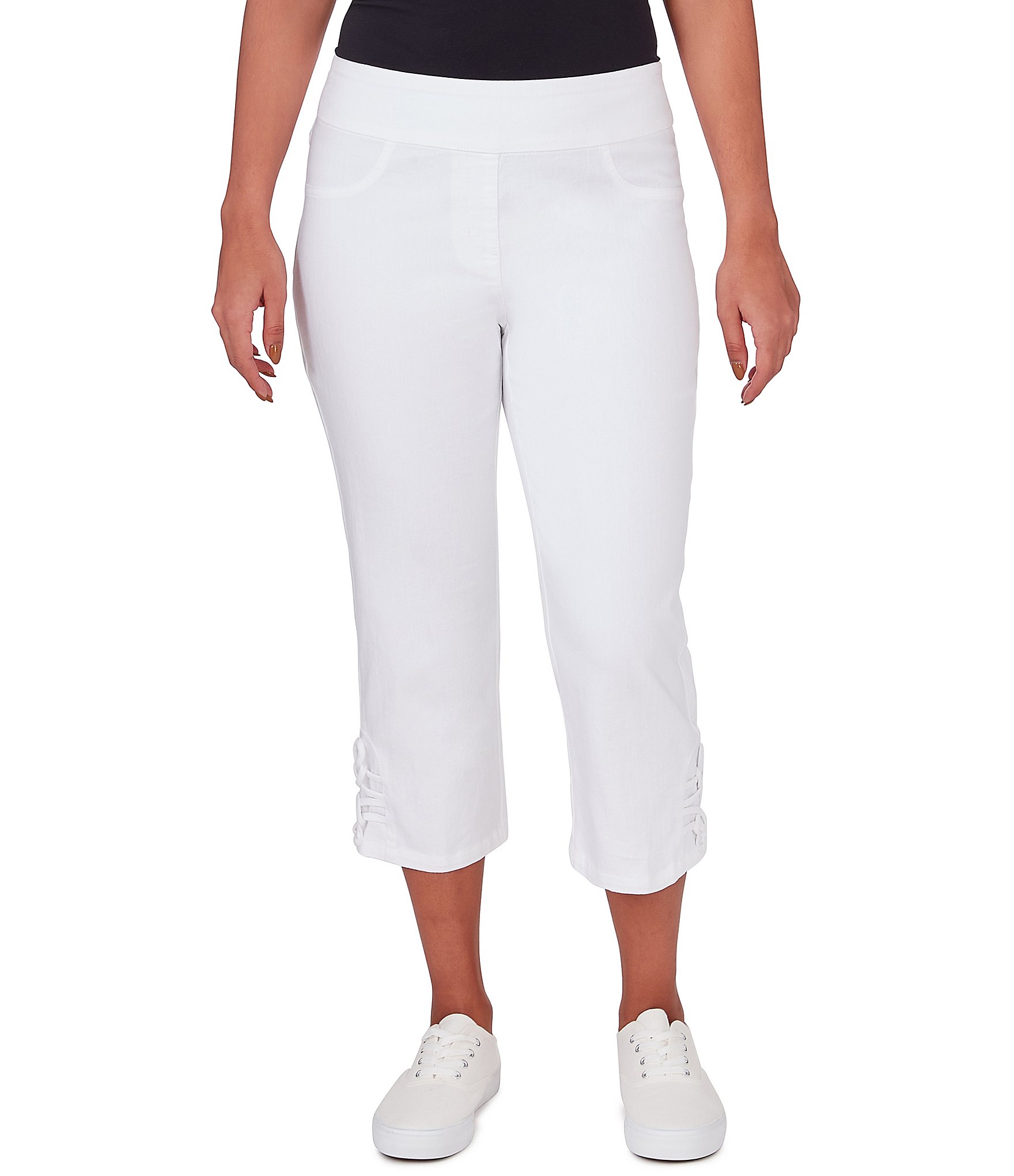 NWT BODEN WOMEN'S White Straight Leg Capri Pants Wm315 US Size 10 P *