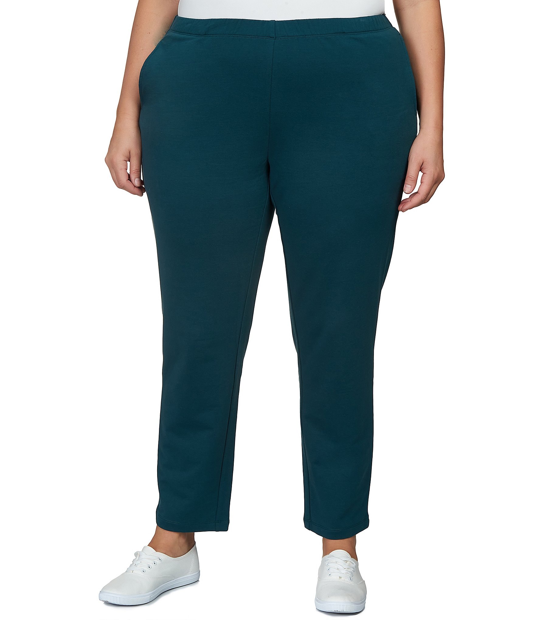Ruby Rd. Plus Size French Terry Knit Pull-On Pants | Dillard's