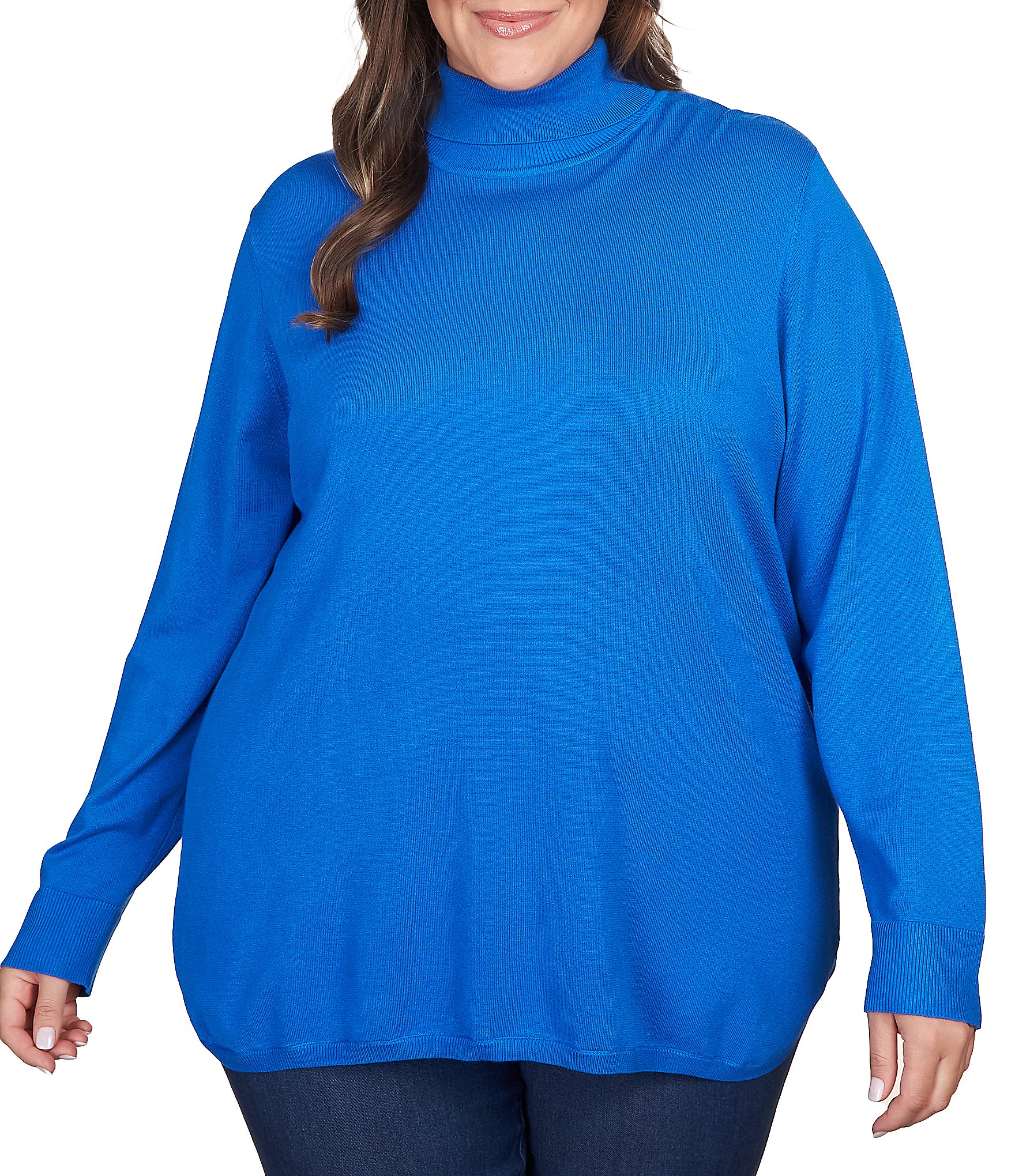 Ruby Rd. Plus Size Lightweight Jersey Knit Turtleneck Sweater | Dillard's