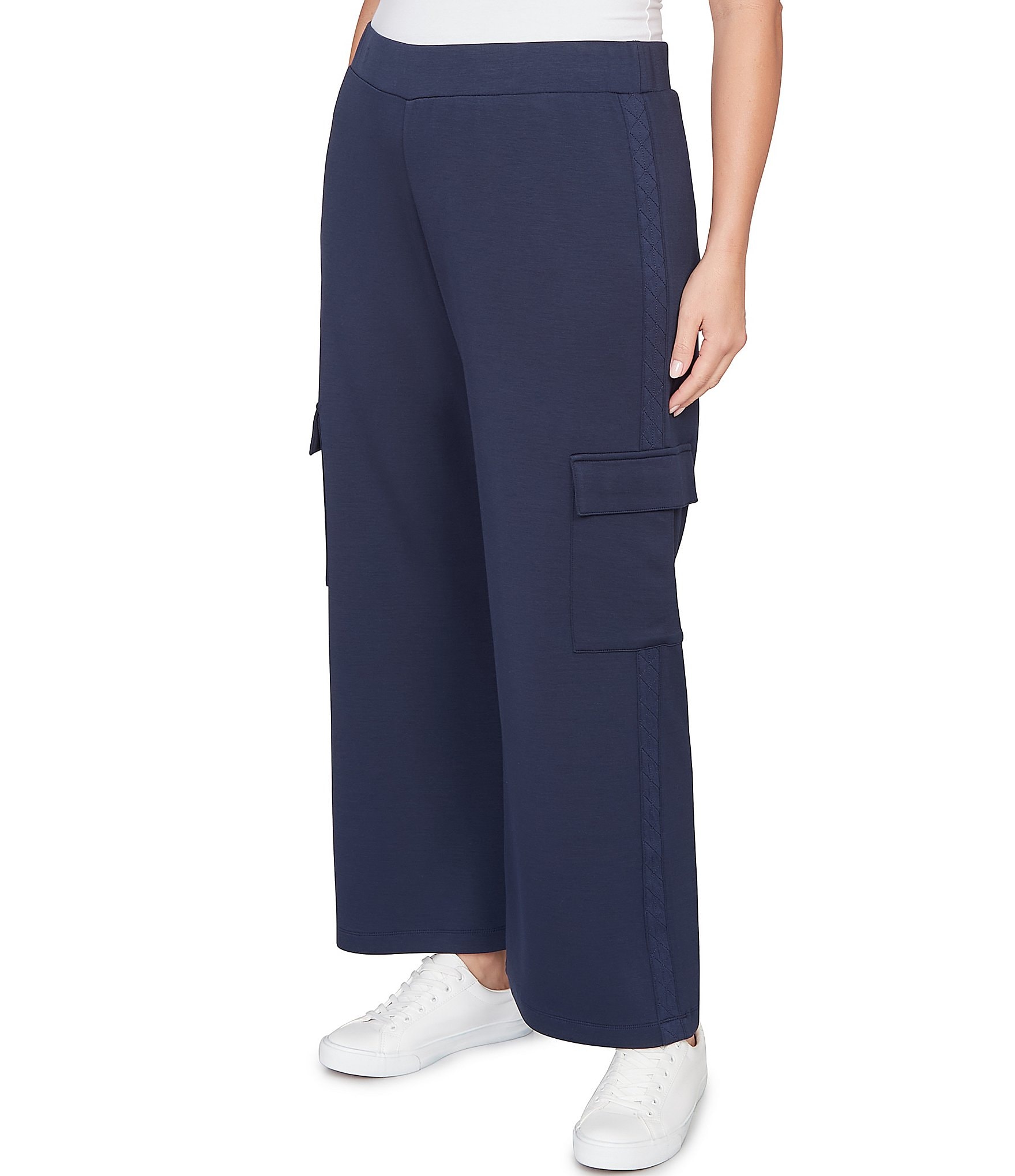 Ruby Rd. Plus Size Luxe Ultra Knit Pull-On Cargo Pants