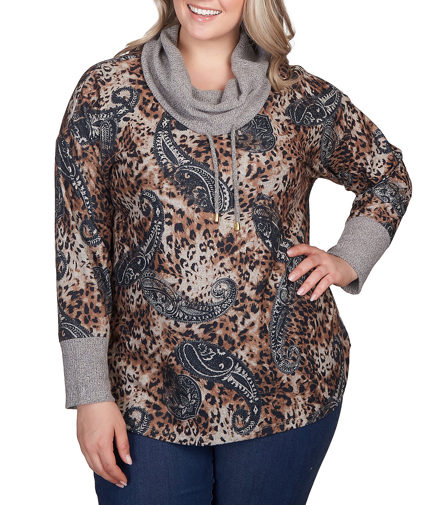 sleeve brown: Women's Plus Size Clothing