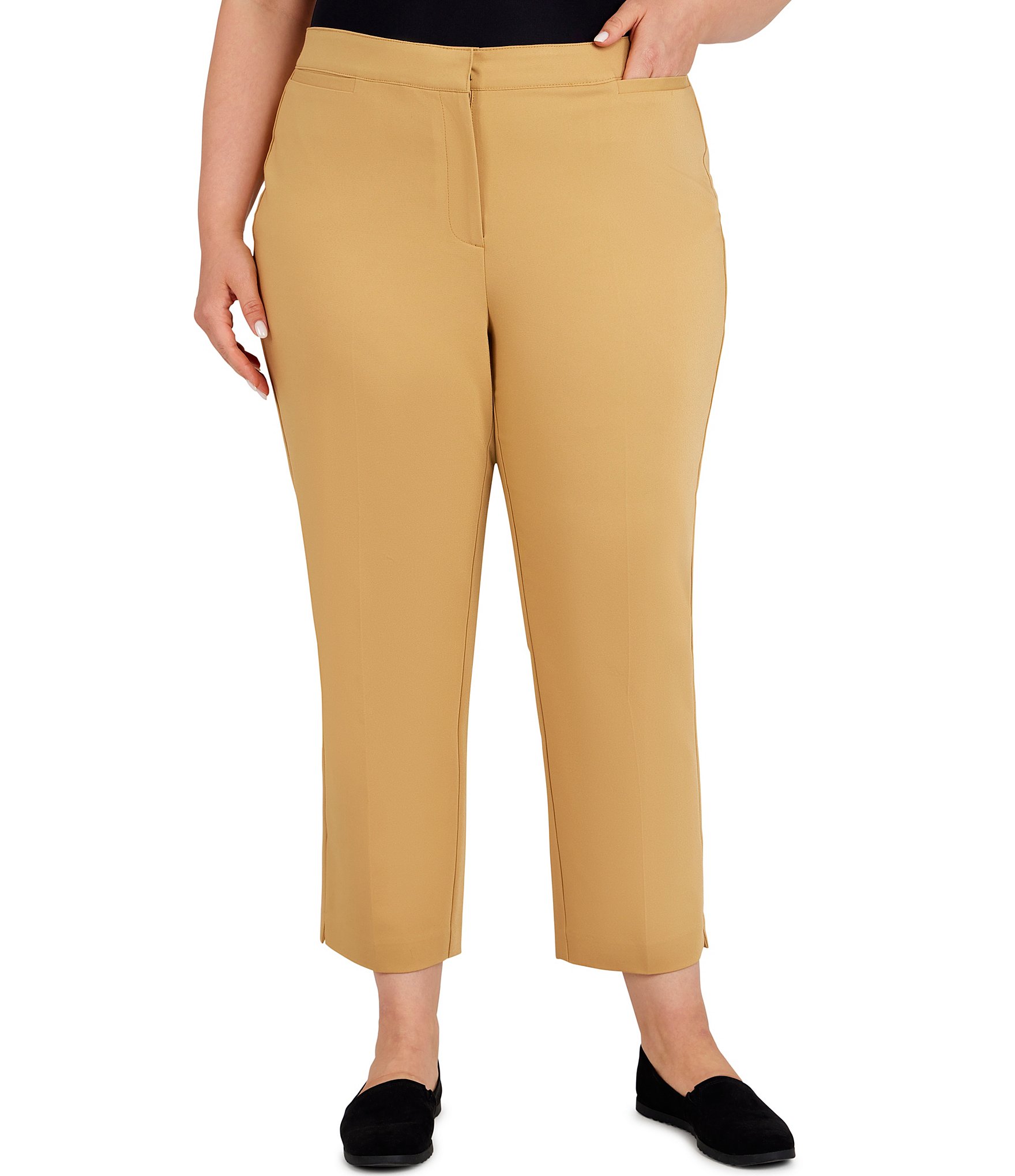 Ruby Rd. Plus Size Perfect Fit Pocketed Crop Pants Dillard's