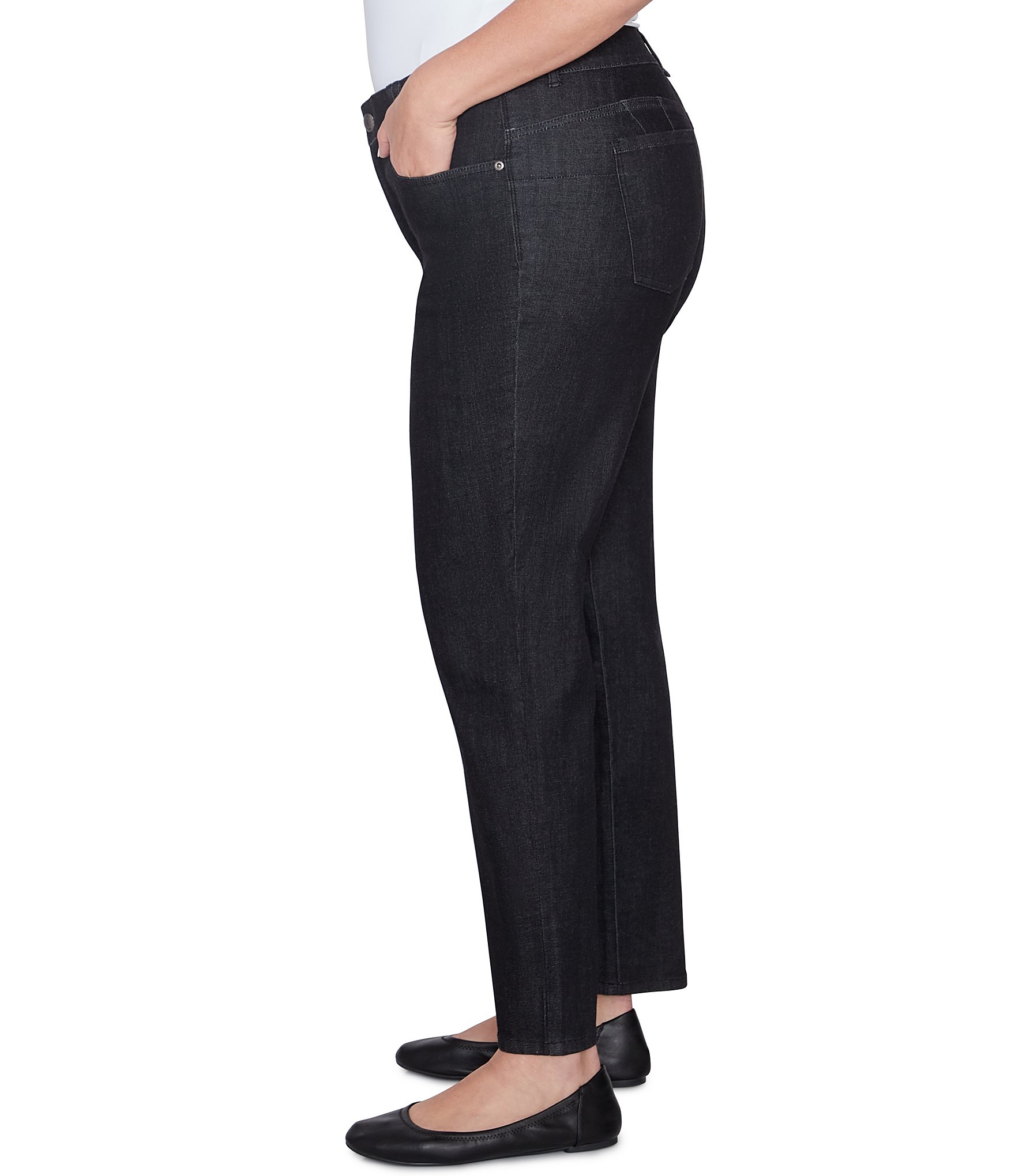 Ruby Rd. Plus Size Soft Denim Pull-On Boot-Cut Jeans