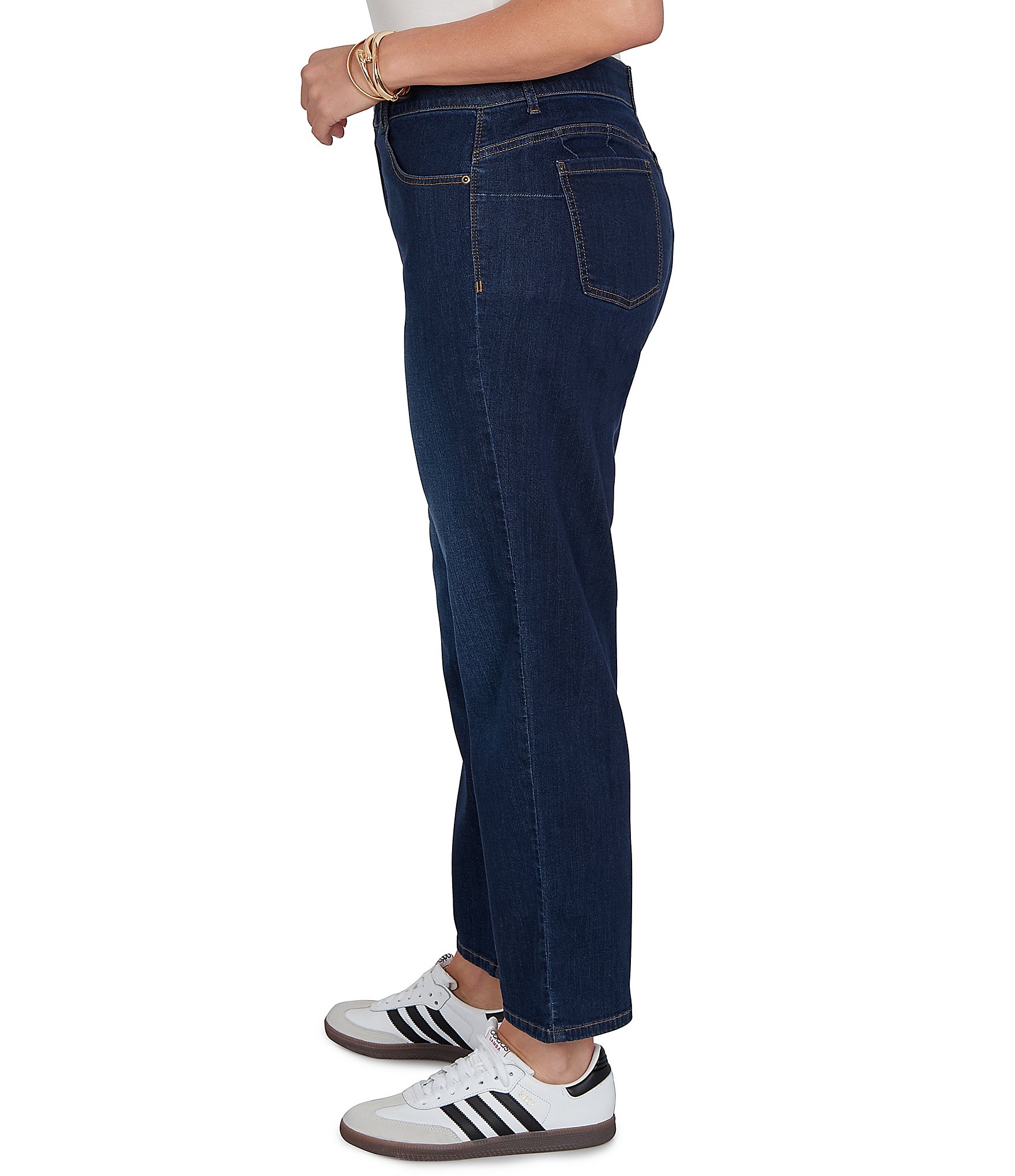 Ruby Rd. Plus Size Soft Denim Pull-On Boot-Cut Jeans