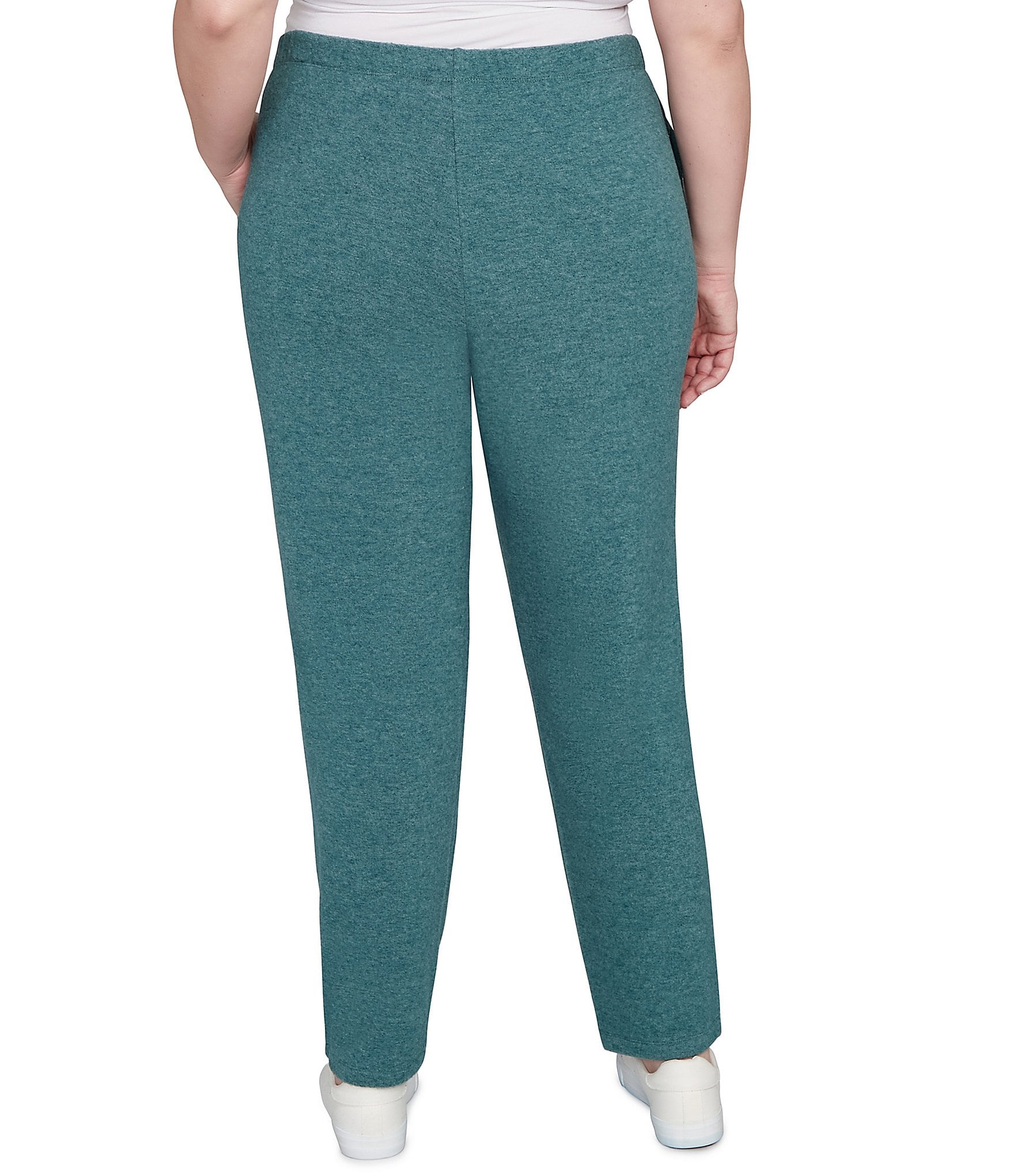 Ruby Rd. Plus Size Soft Hatchi Knit Pull-On Pants