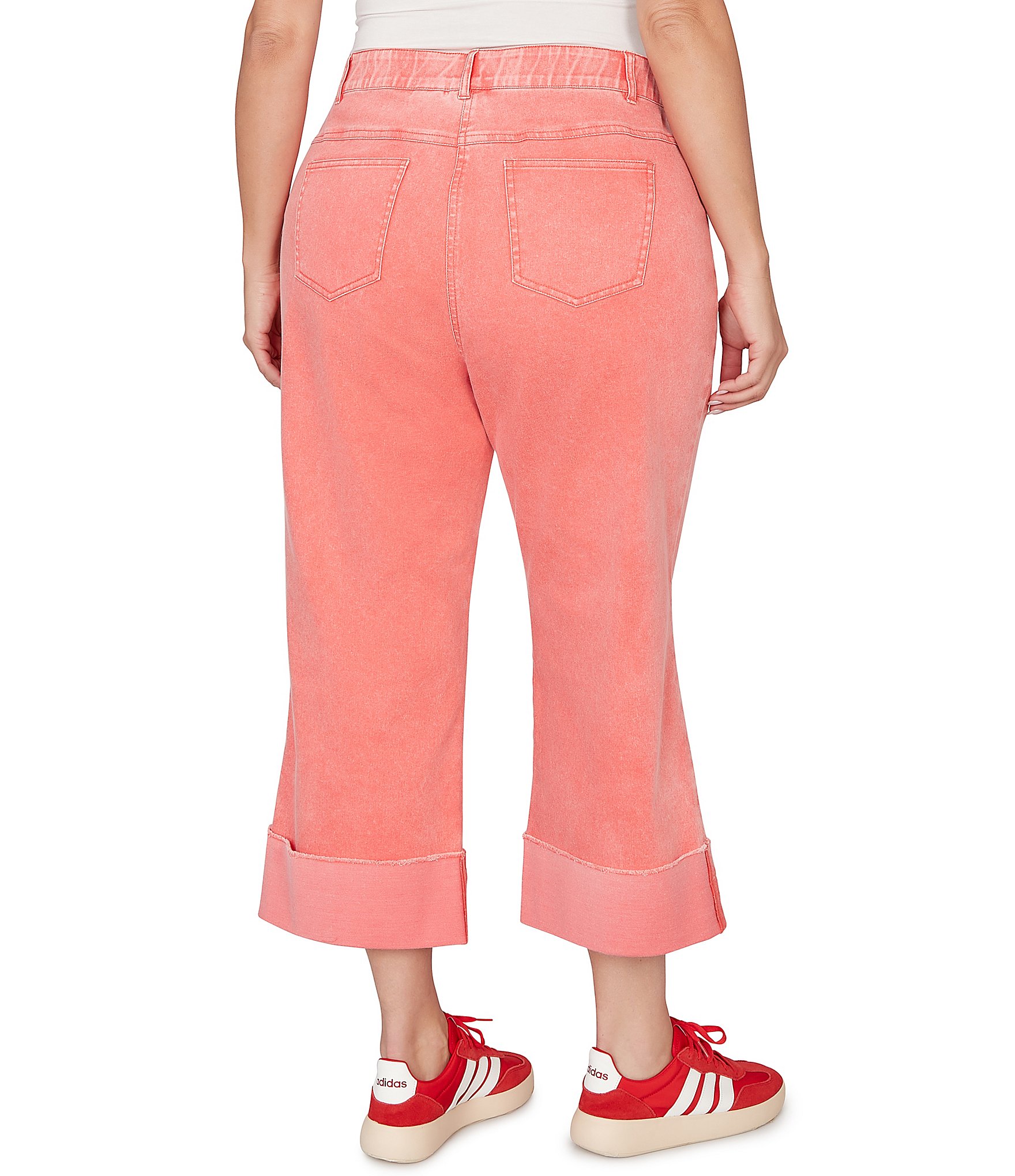Ruby Rd. Plus Size Softly Faded Cuffed Denim Jeans