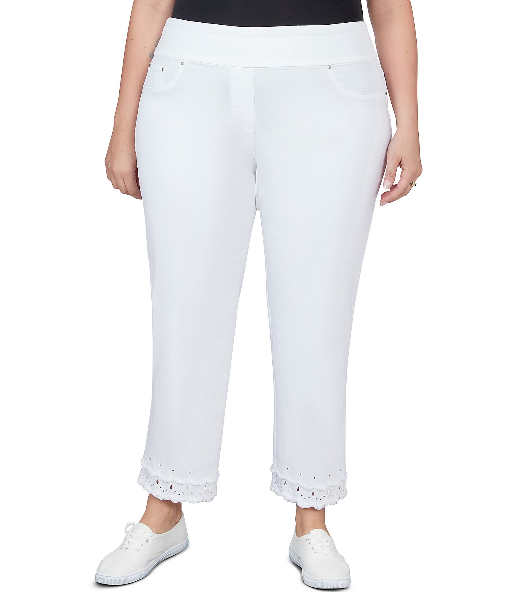 white pants: Women's Plus Size Clothing